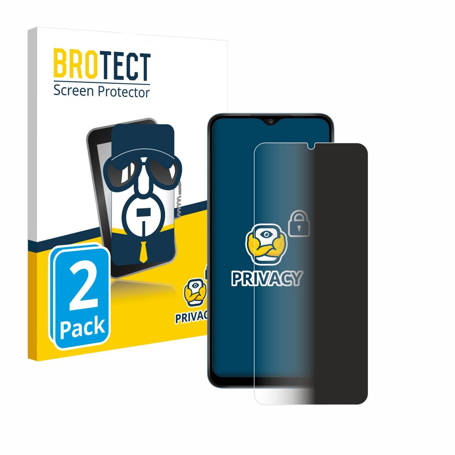 2x BROTECT Privacy Blickschutzfolie für Samsung Galaxy