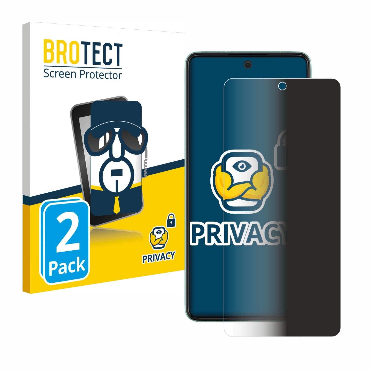 2x BROTECT Privacy Blickschutzfolie für Samsung Galaxy