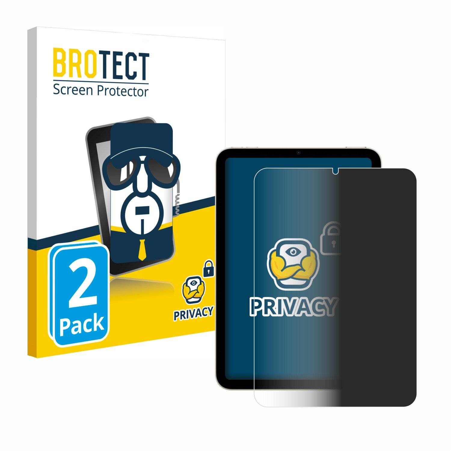 2x BROTECT Privacy Blickschutzfolie für Apple iPad Mini 6 WiFi