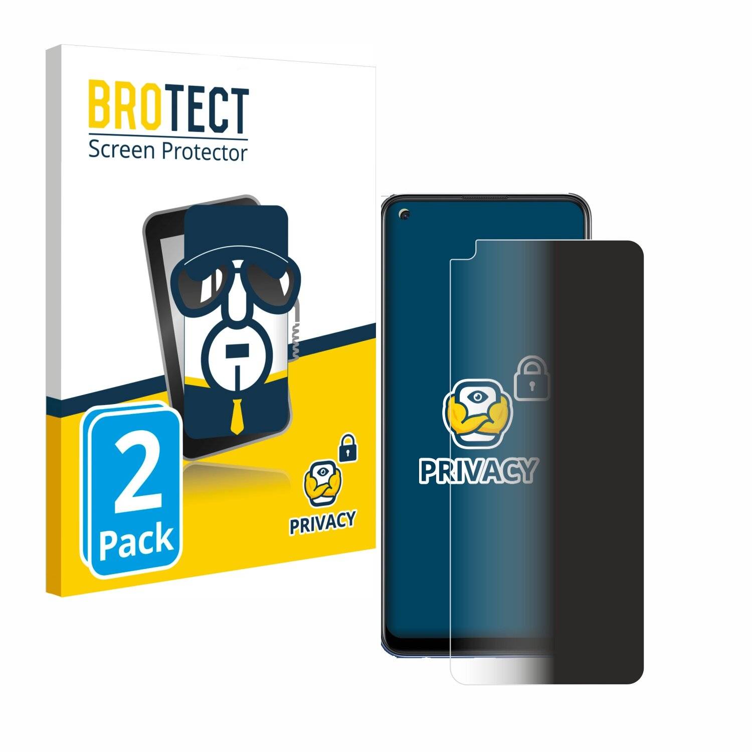 2x BROTECT Privacy Blickschutzfolie für Oppo