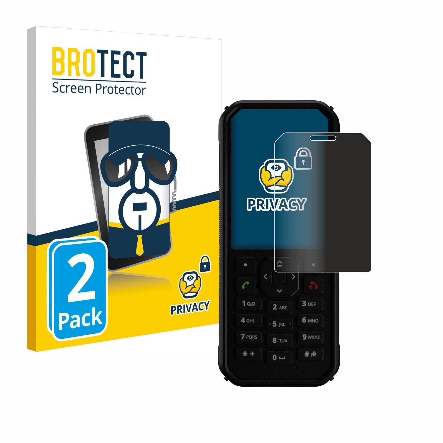 2x BROTECT Privacy Blickschutzfolie für Caterpillar Cat