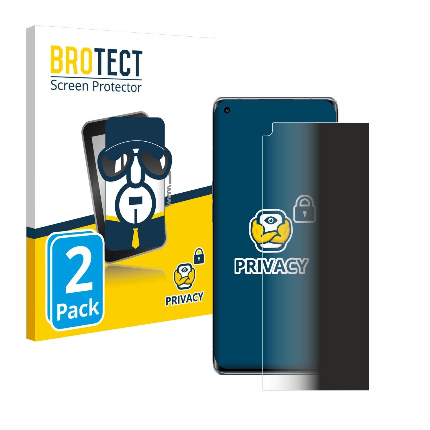 2x BROTECT Privacy Blickschutzfolie für Oppo Reno 6 Pro Plus