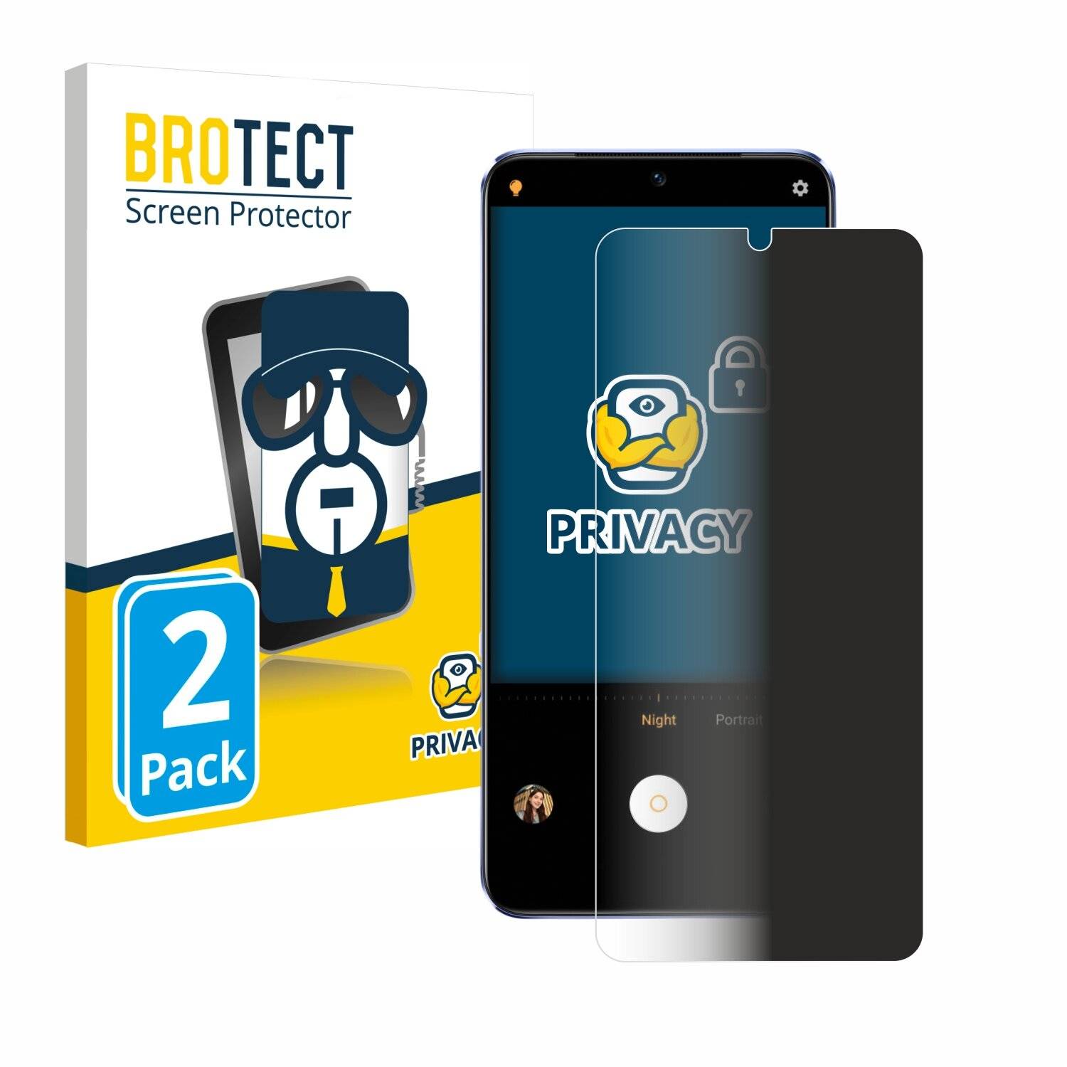 2x BROTECT Privacy Blickschutzfolie für Vivo