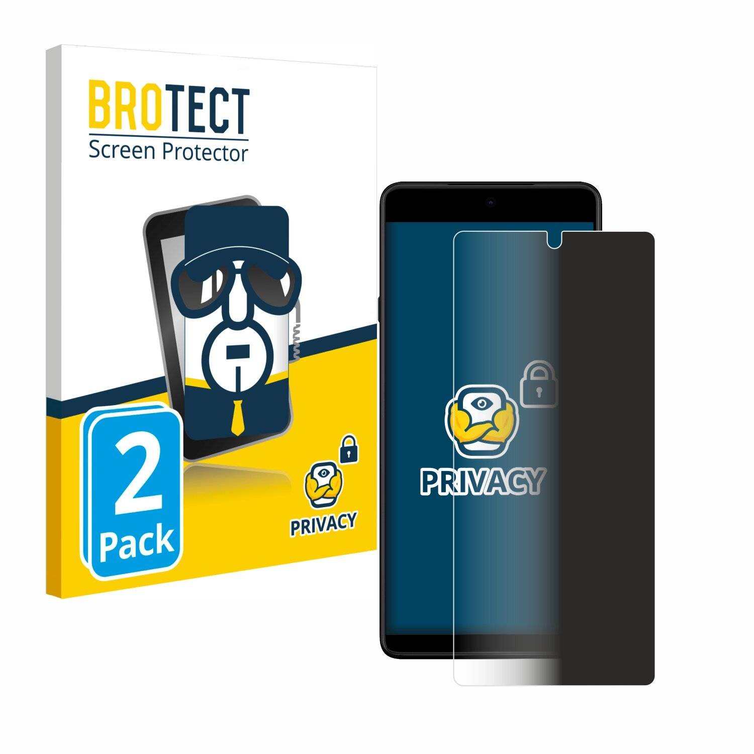 2x BROTECT Privacy Blickschutzfolie für Motorola Edge