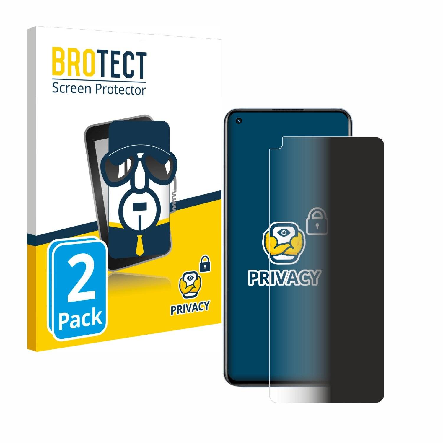 2x BROTECT Privacy Blickschutzfolie für realme GT Neo