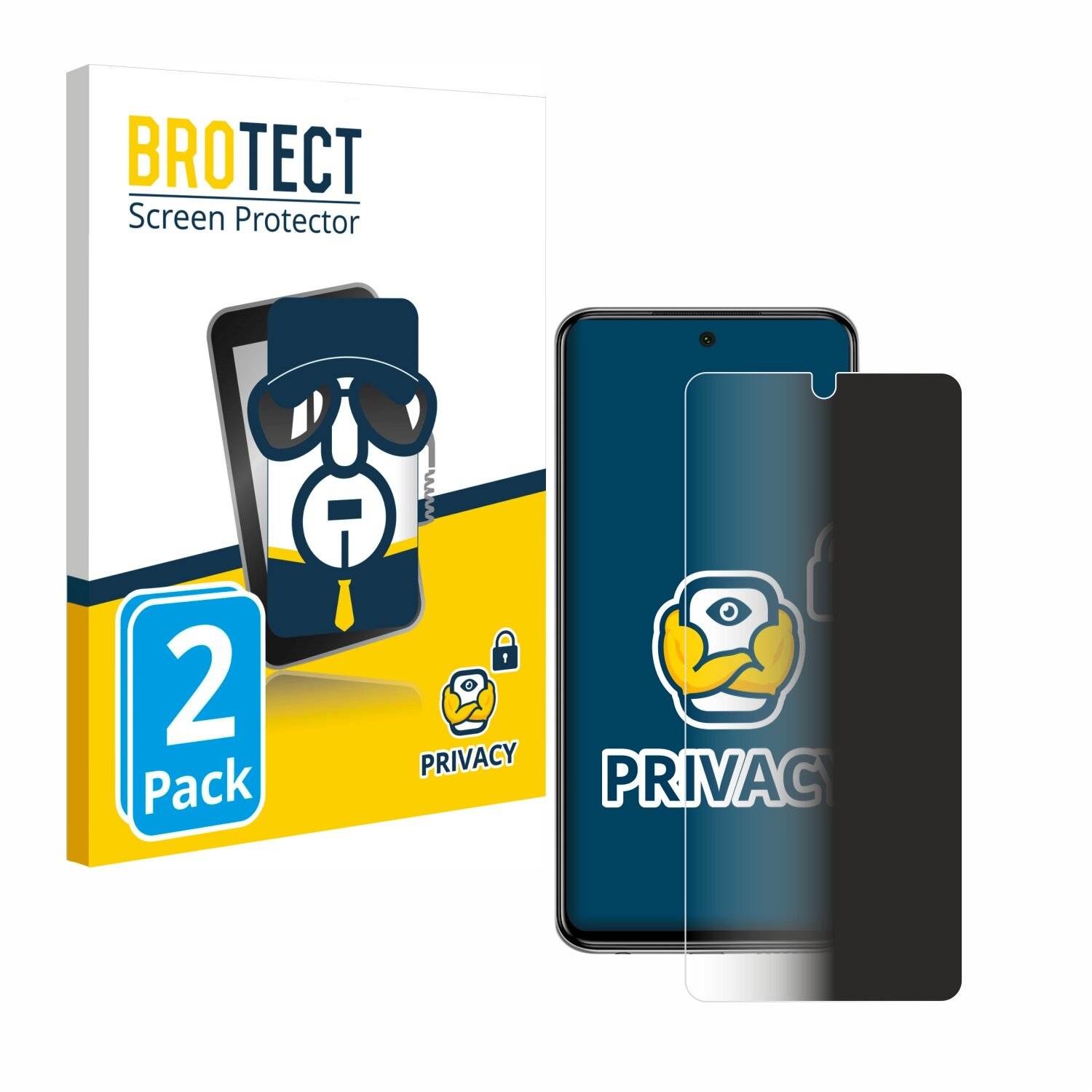 2x BROTECT Privacy Blickschutzfolie für Xiaomi Redmi Note 10