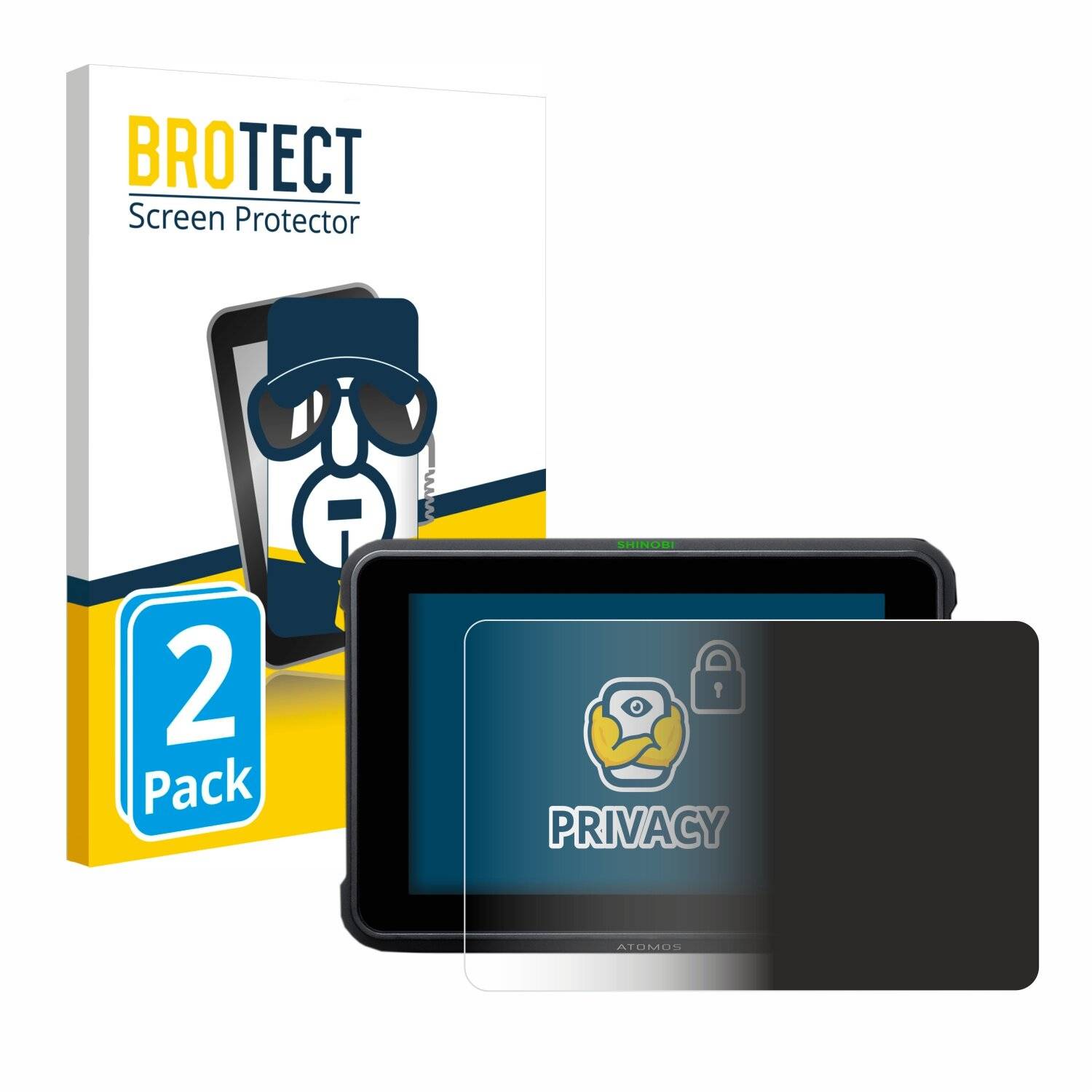 2x BROTECT Privacy Blickschutzfolie für Atomos Shinobi