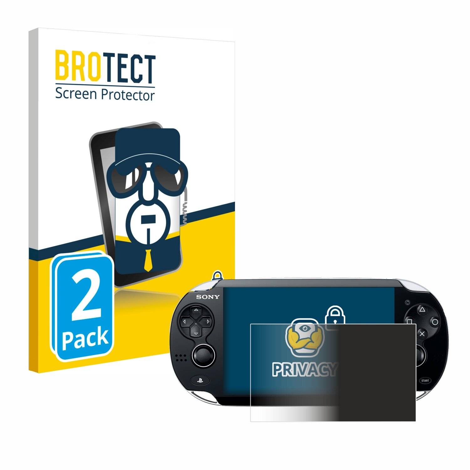 2x BROTECT Privacy Blickschutzfolie für Sony Playstation PS