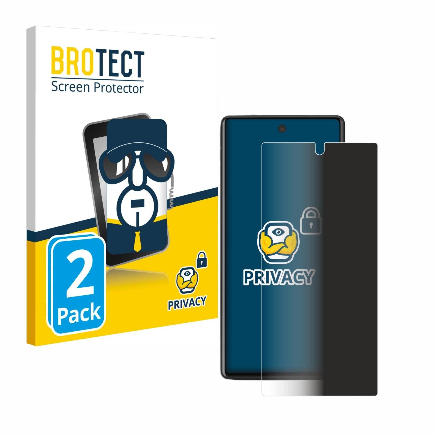 2x BROTECT Privacy Blickschutzfolie für Google Pixel