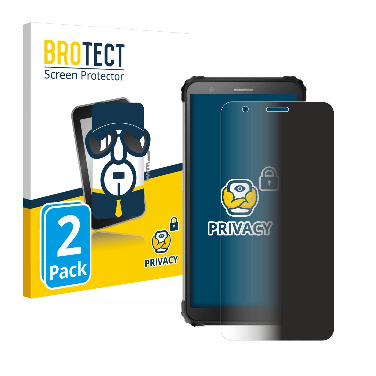 2x BROTECT Privacy Blickschutzfolie für Blackview BV6600