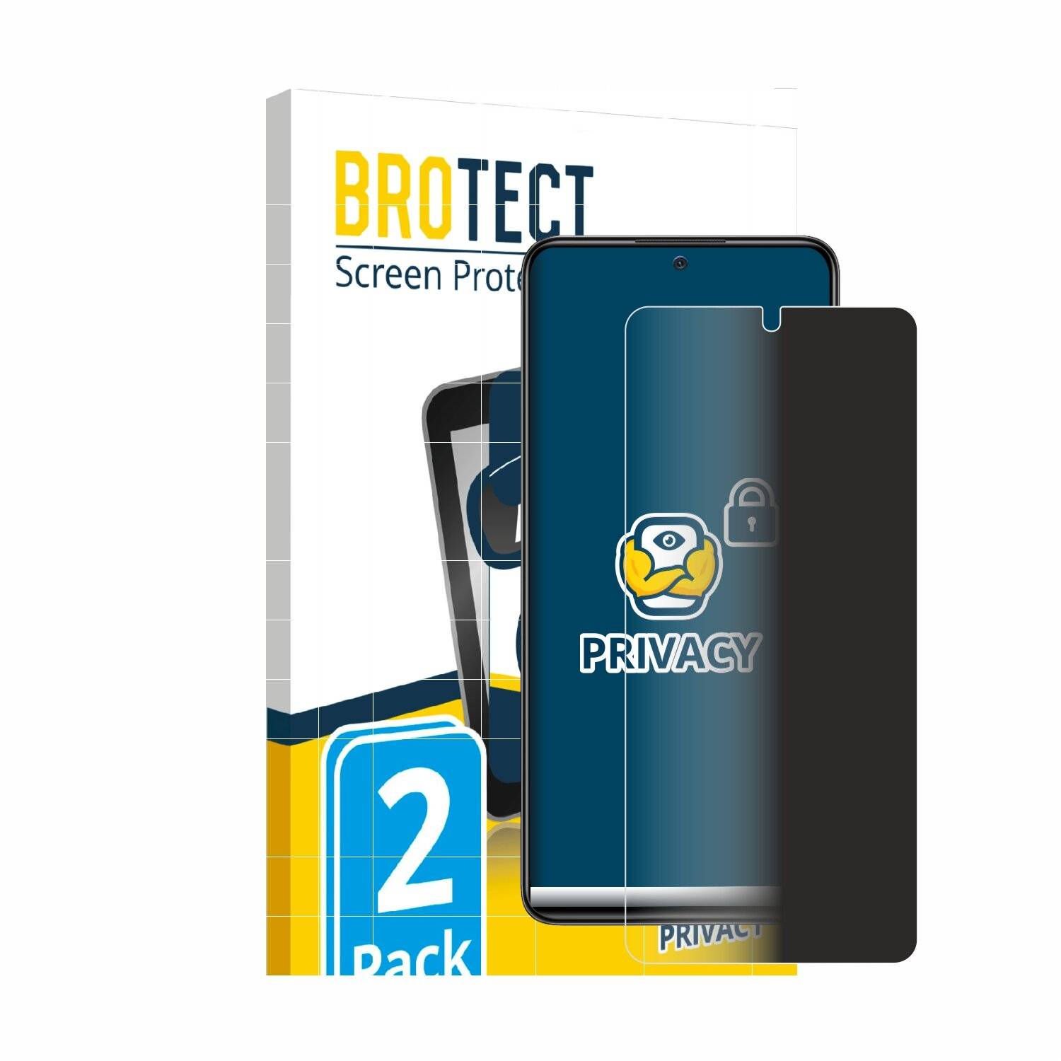 2x BROTECT Privacy Blickschutzfolie für Xiaomi Redmi Note 11