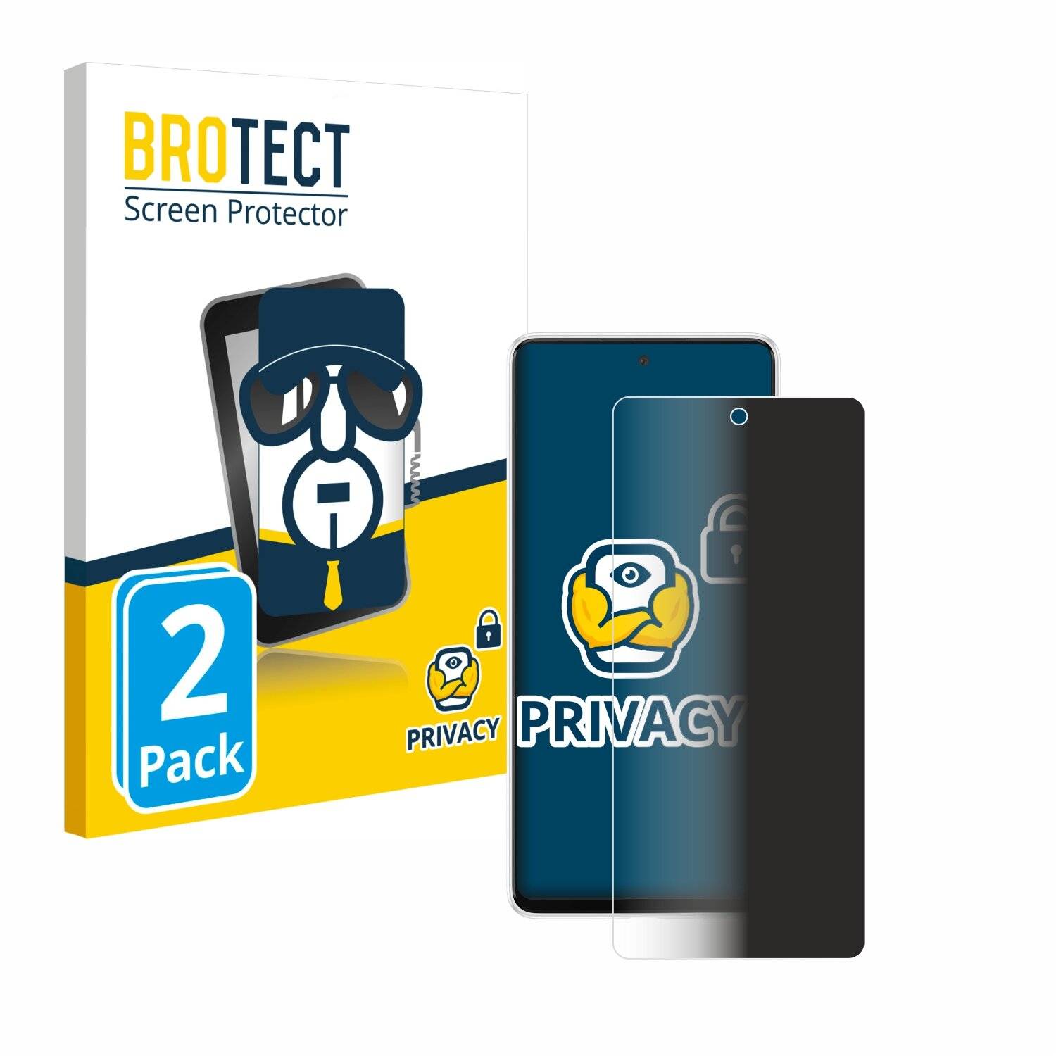 2x BROTECT Privacy Blickschutzfolie für Samsung Galaxy A53