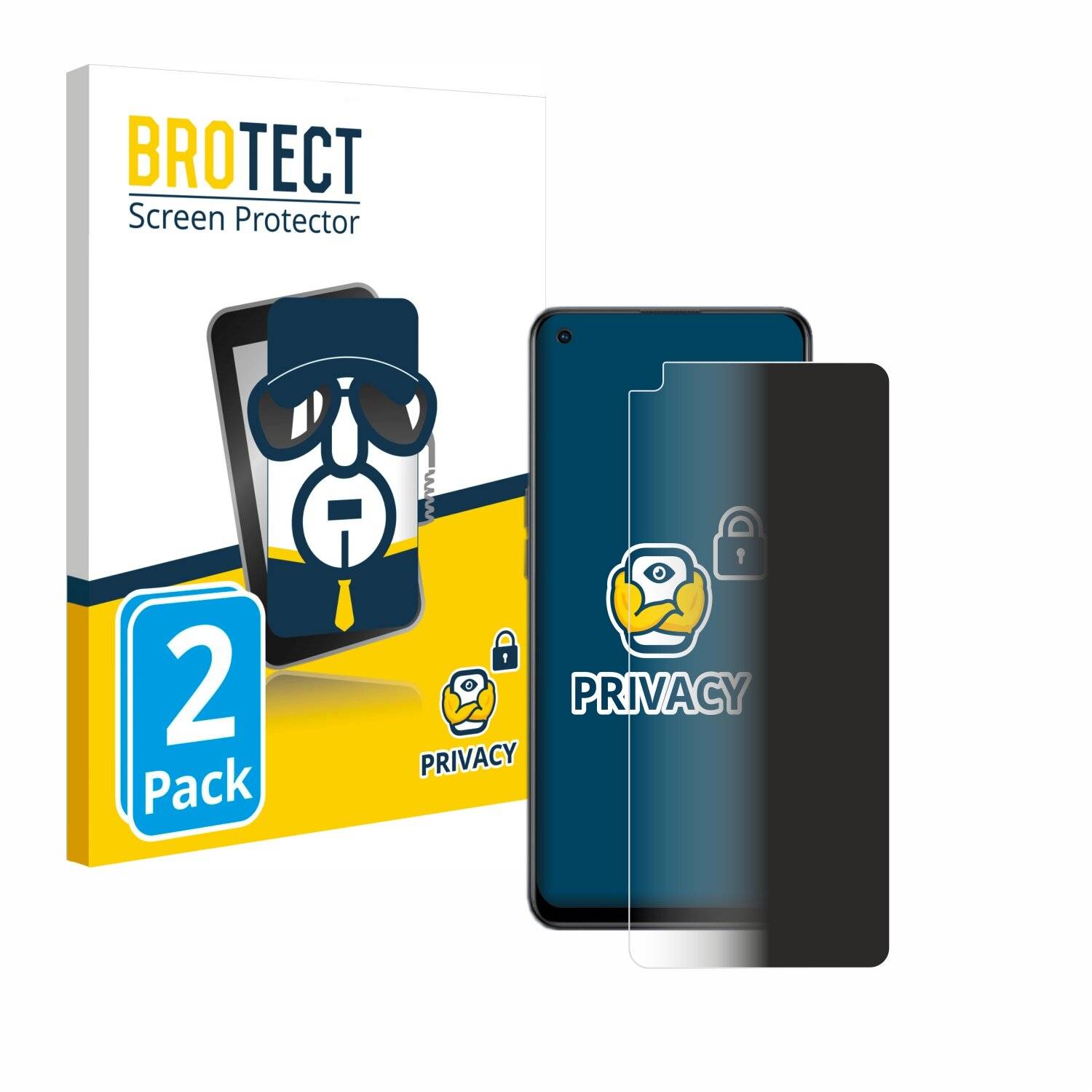 2x BROTECT Privacy Blickschutzfolie für Oppo Reno 8
