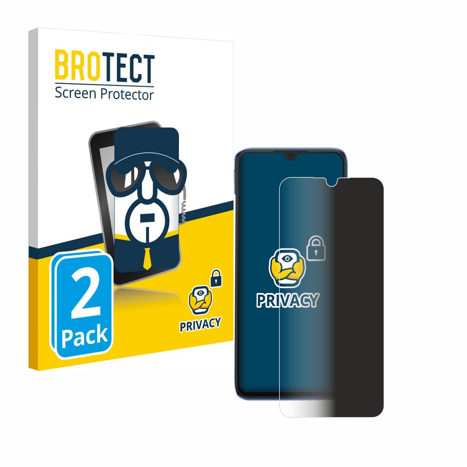 2x BROTECT Privacy Blickschutzfolie für Xiaomi Redmi