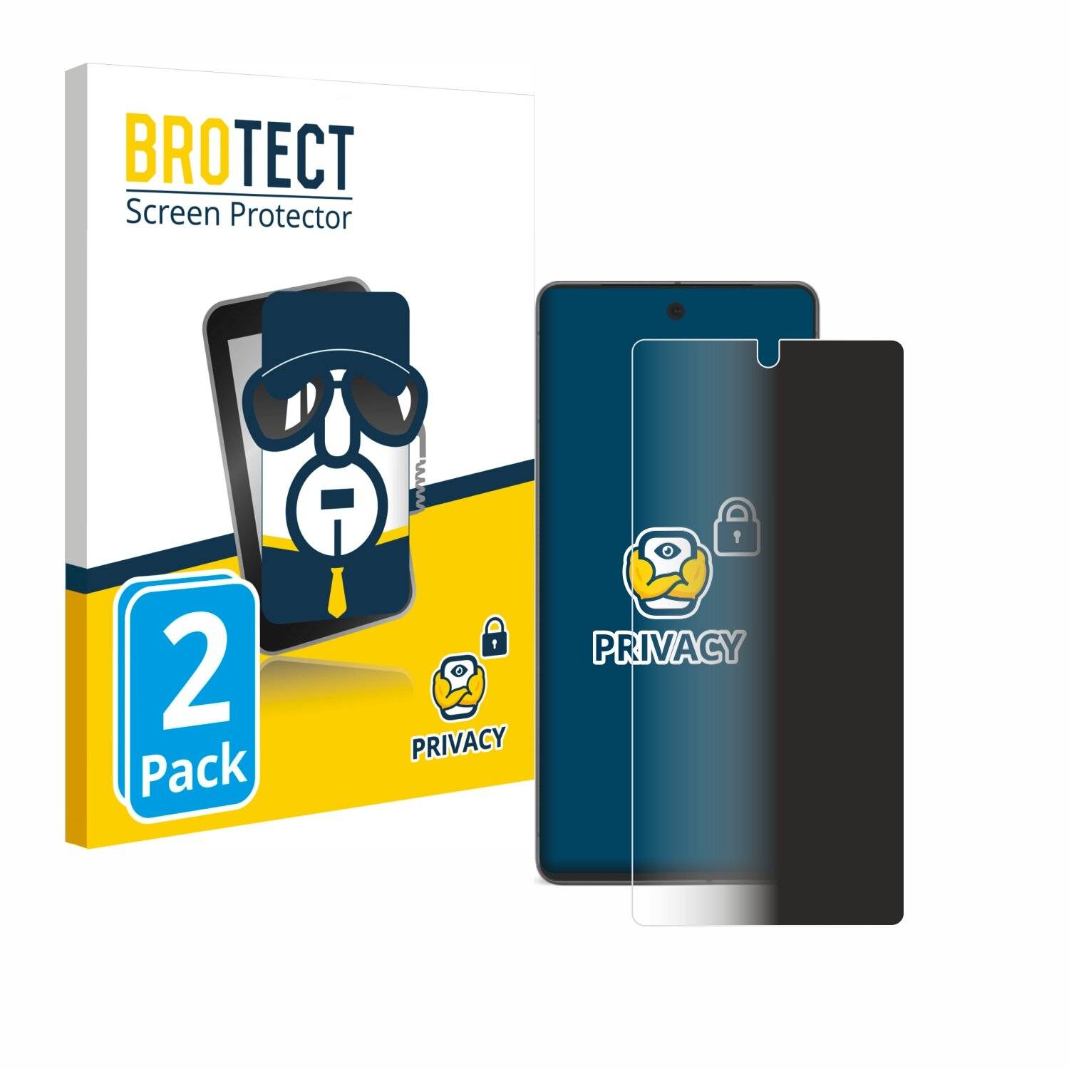 2x BROTECT Privacy Blickschutzfolie für Google Pixel