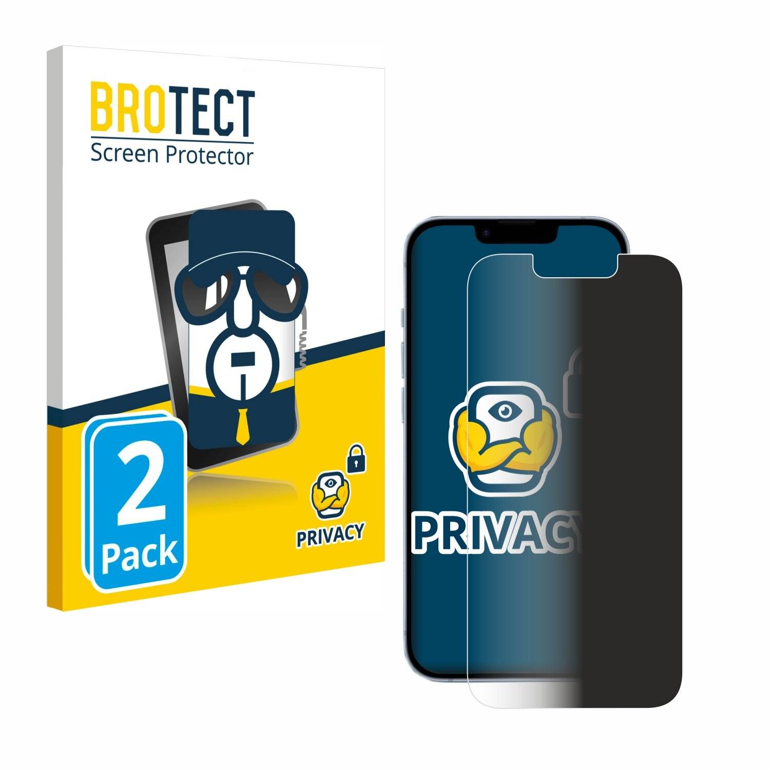 2x BROTECT Privacy Blickschutzfolie für Apple iPhone