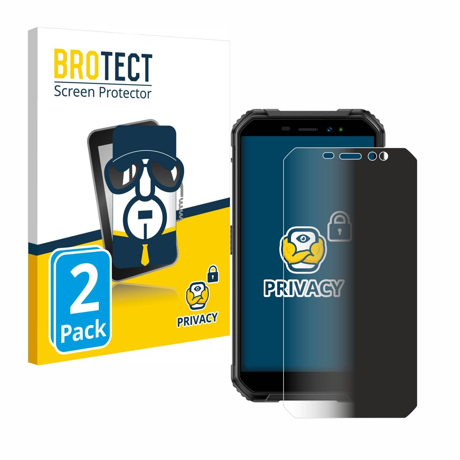 2x BROTECT Privacy Blickschutzfolie für Ulefone Armor X6