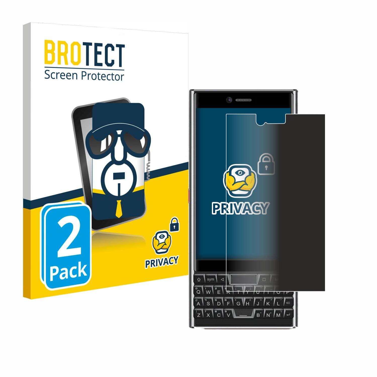 2x BROTECT Privacy Blickschutzfolie für Unihertz Titan