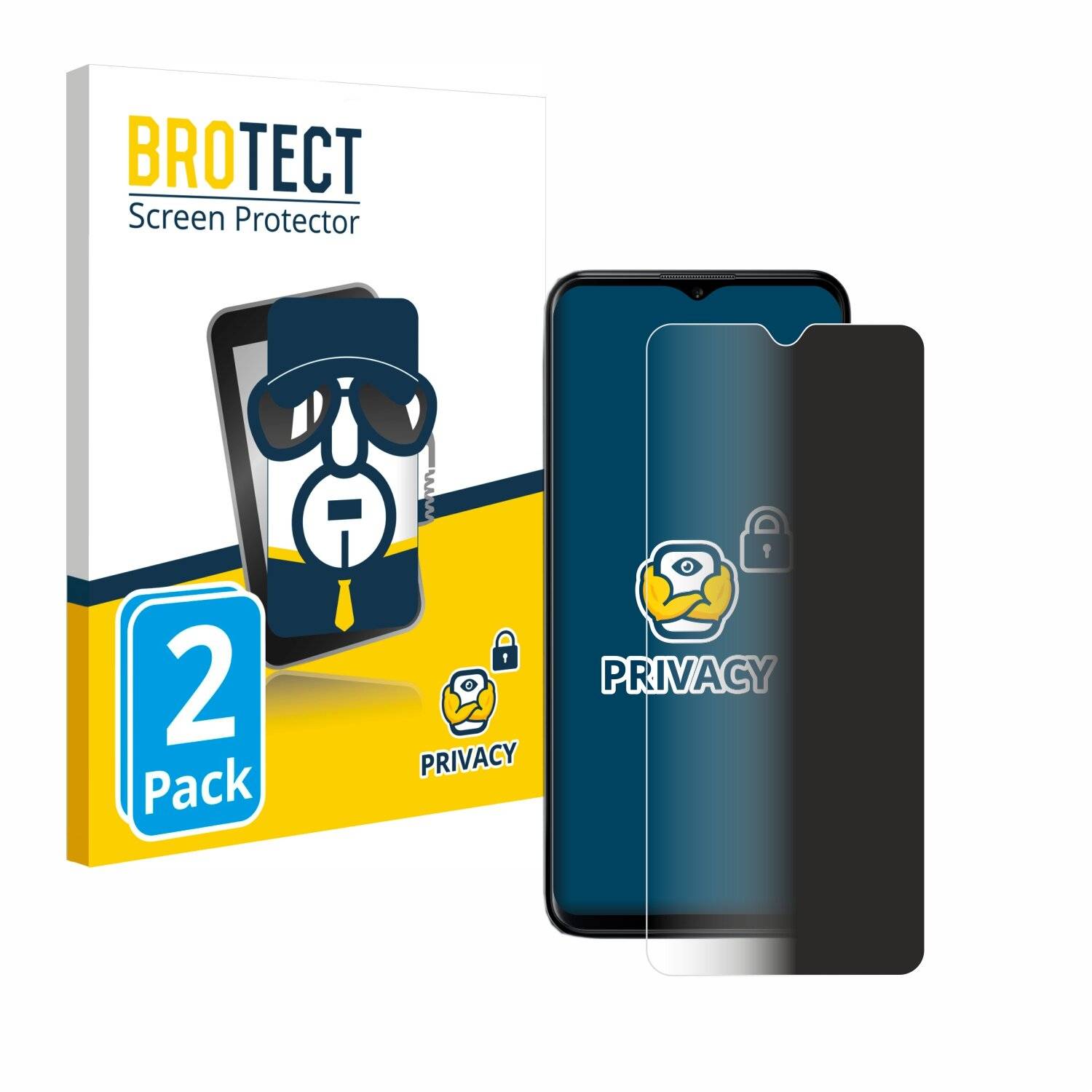 2x BROTECT Privacy Blickschutzfolie für Nokia