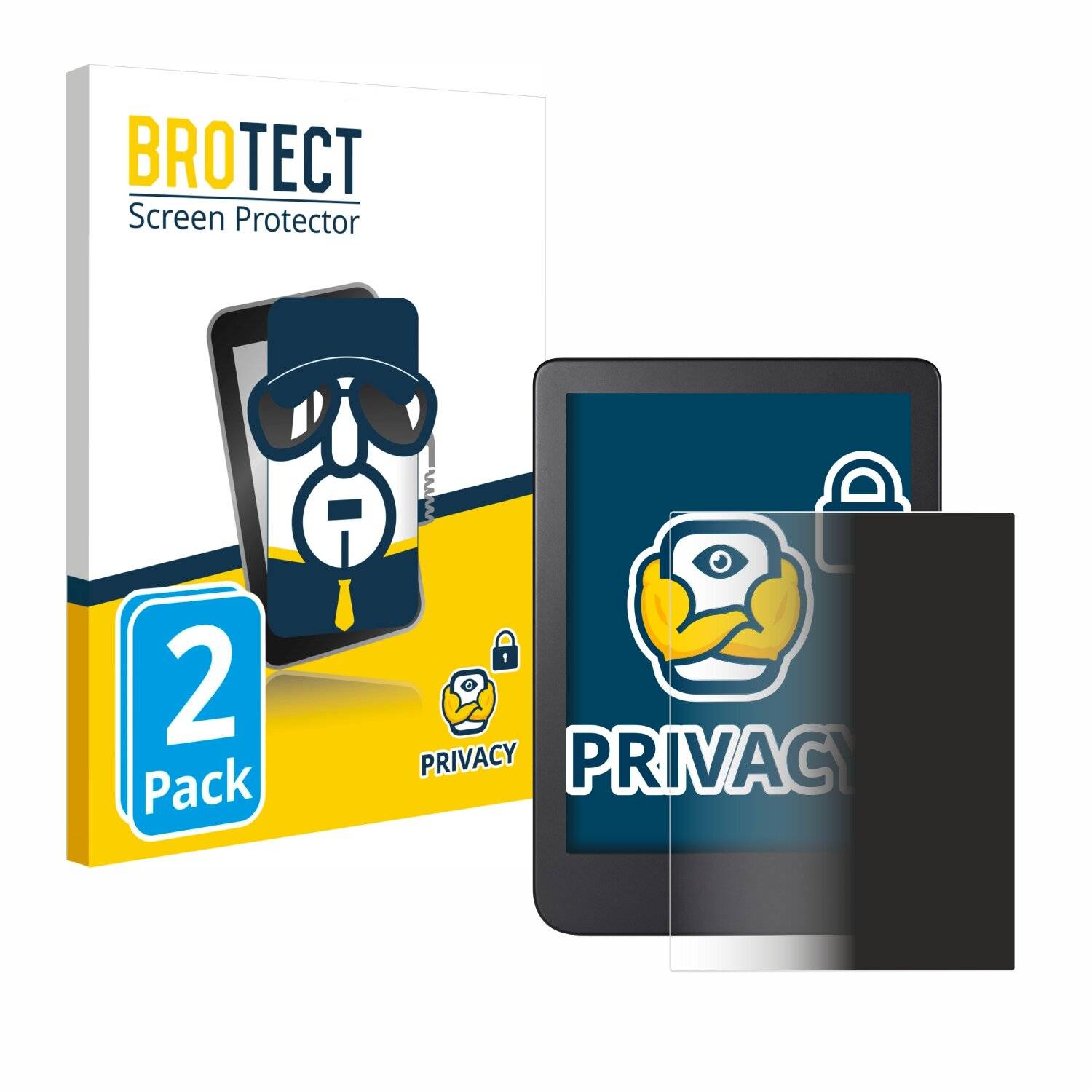 2x BROTECT Privacy Blickschutzfolie für Kobo Clara