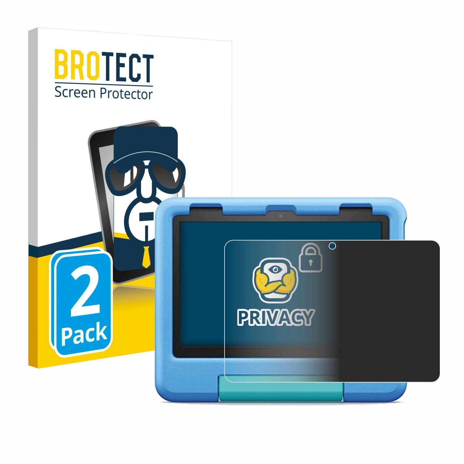 2x BROTECT Privacy Blickschutzfolie für Amazon Fire HD 8 Kids