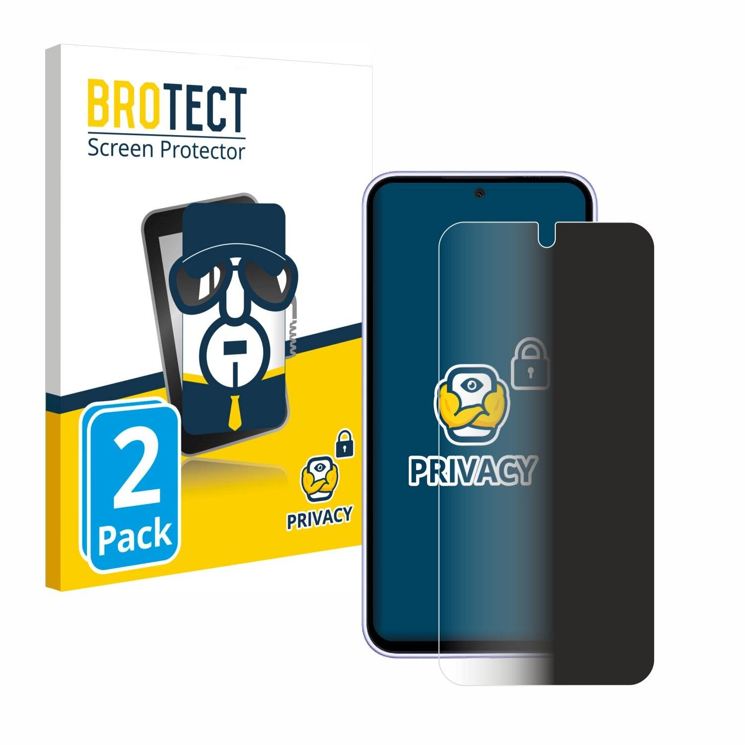 2x BROTECT Privacy Blickschutzfolie für Samsung Galaxy A54