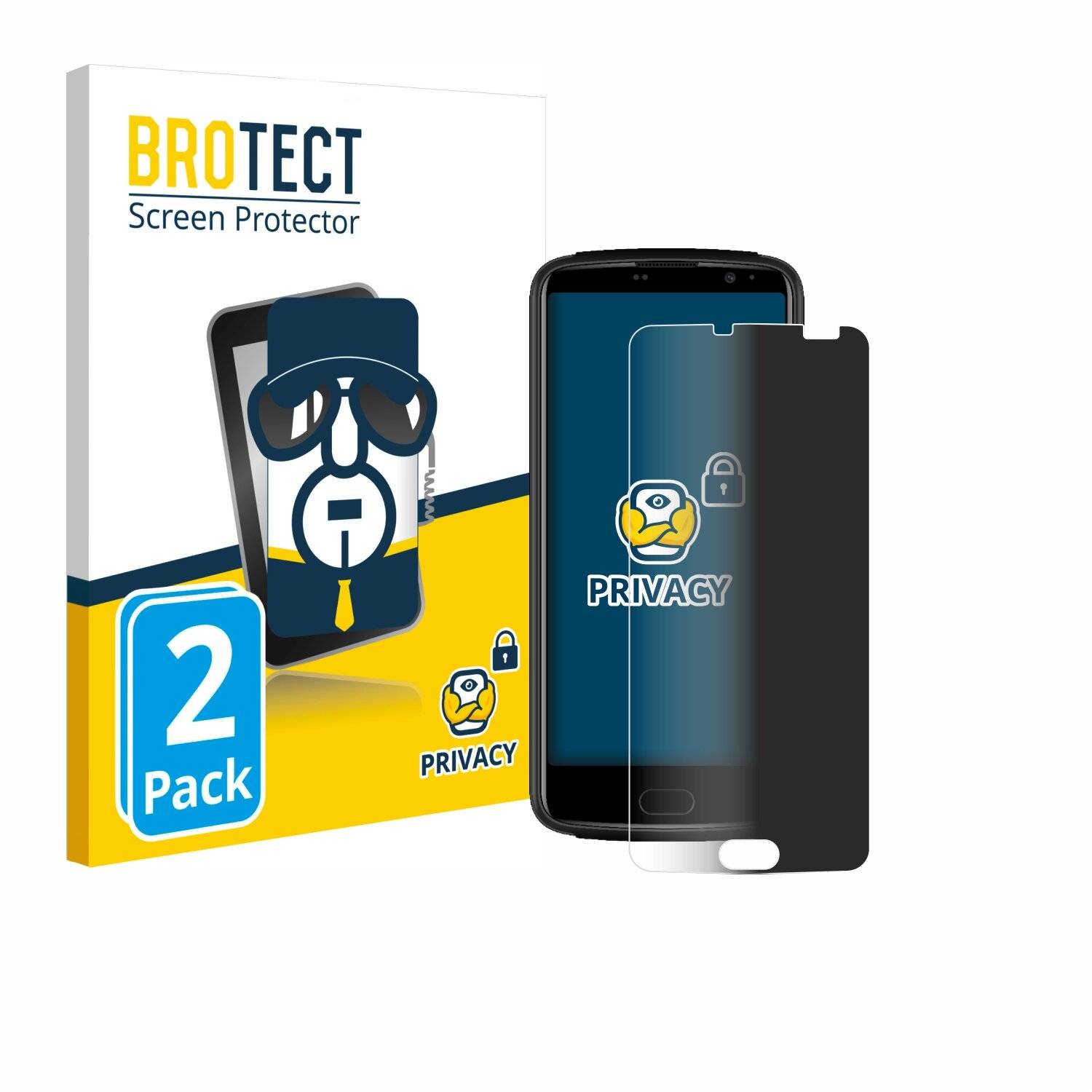 2x BROTECT Privacy Blickschutzfolie für Beafon M7 Lite