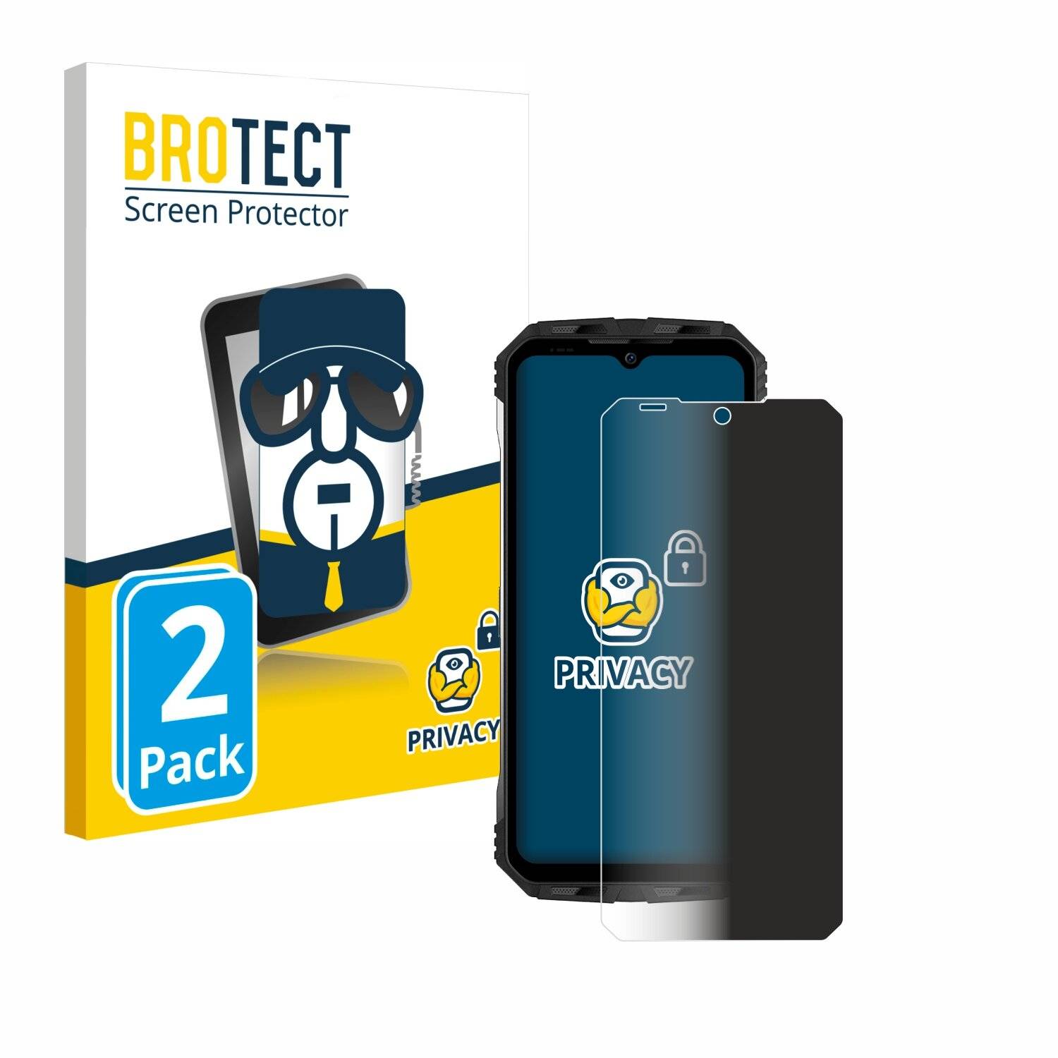 2x BROTECT Privacy Blickschutzfolie für Doogee
