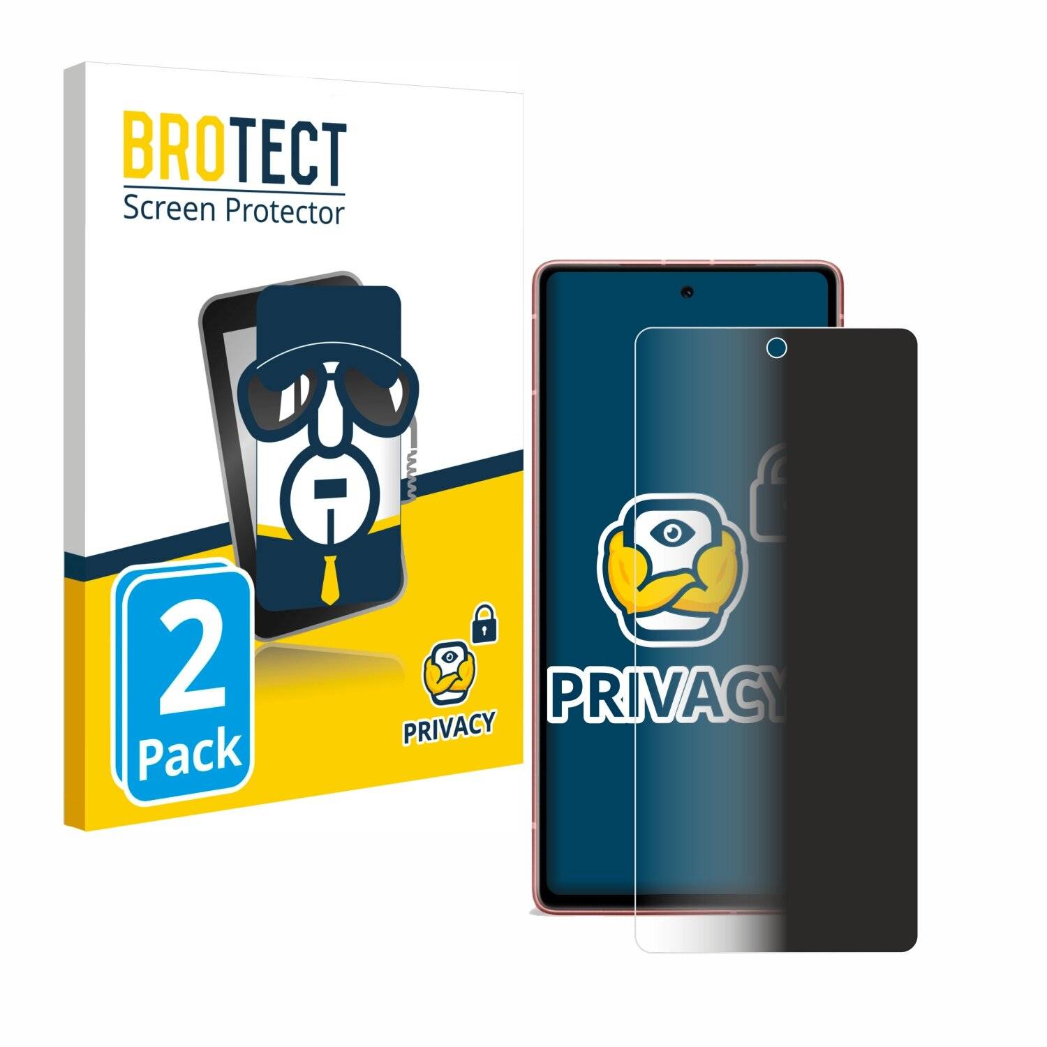 2x BROTECT Privacy Blickschutzfolie für Google Pixel