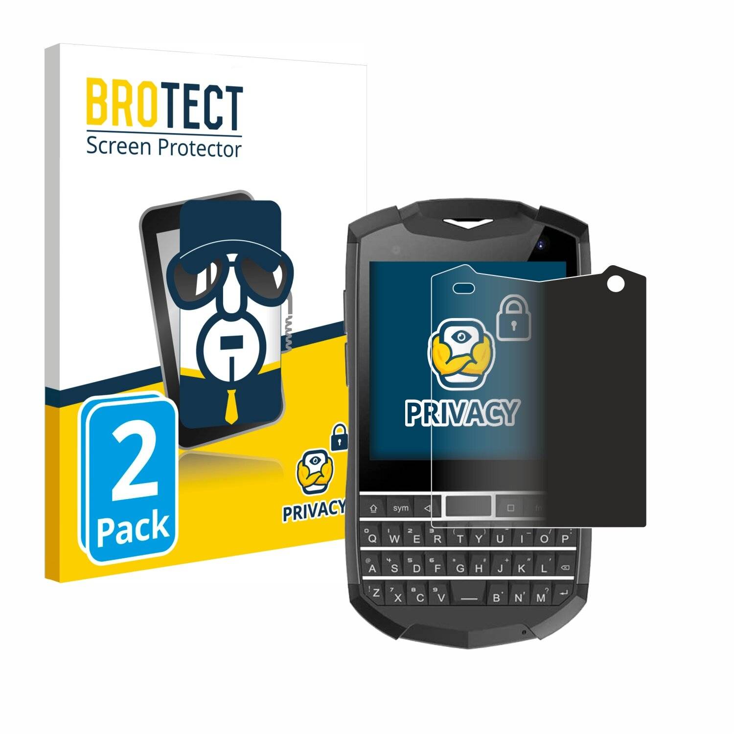 2x BROTECT Privacy Blickschutzfolie für Unihertz Titan