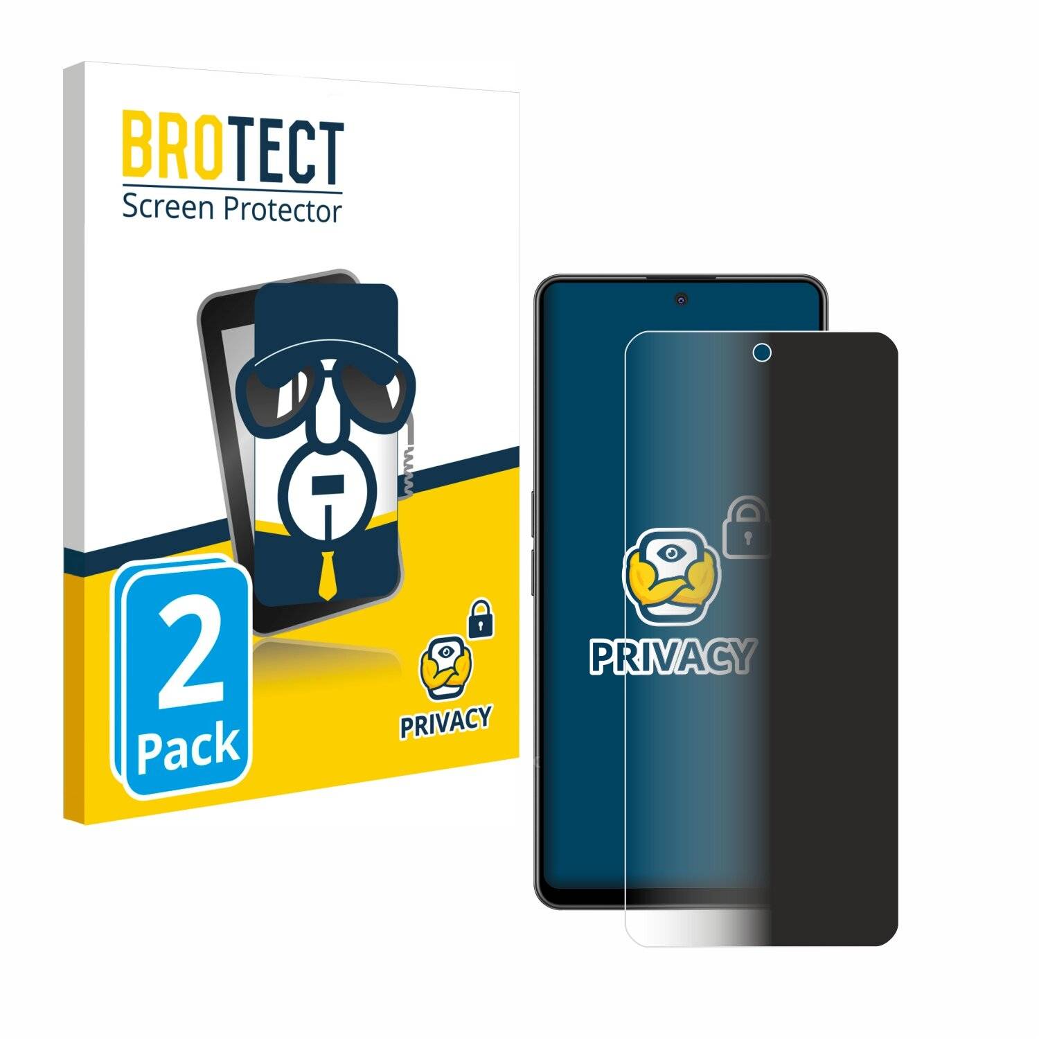 2x BROTECT Privacy Blickschutzfolie für OnePlus Nord CE 3 Lite