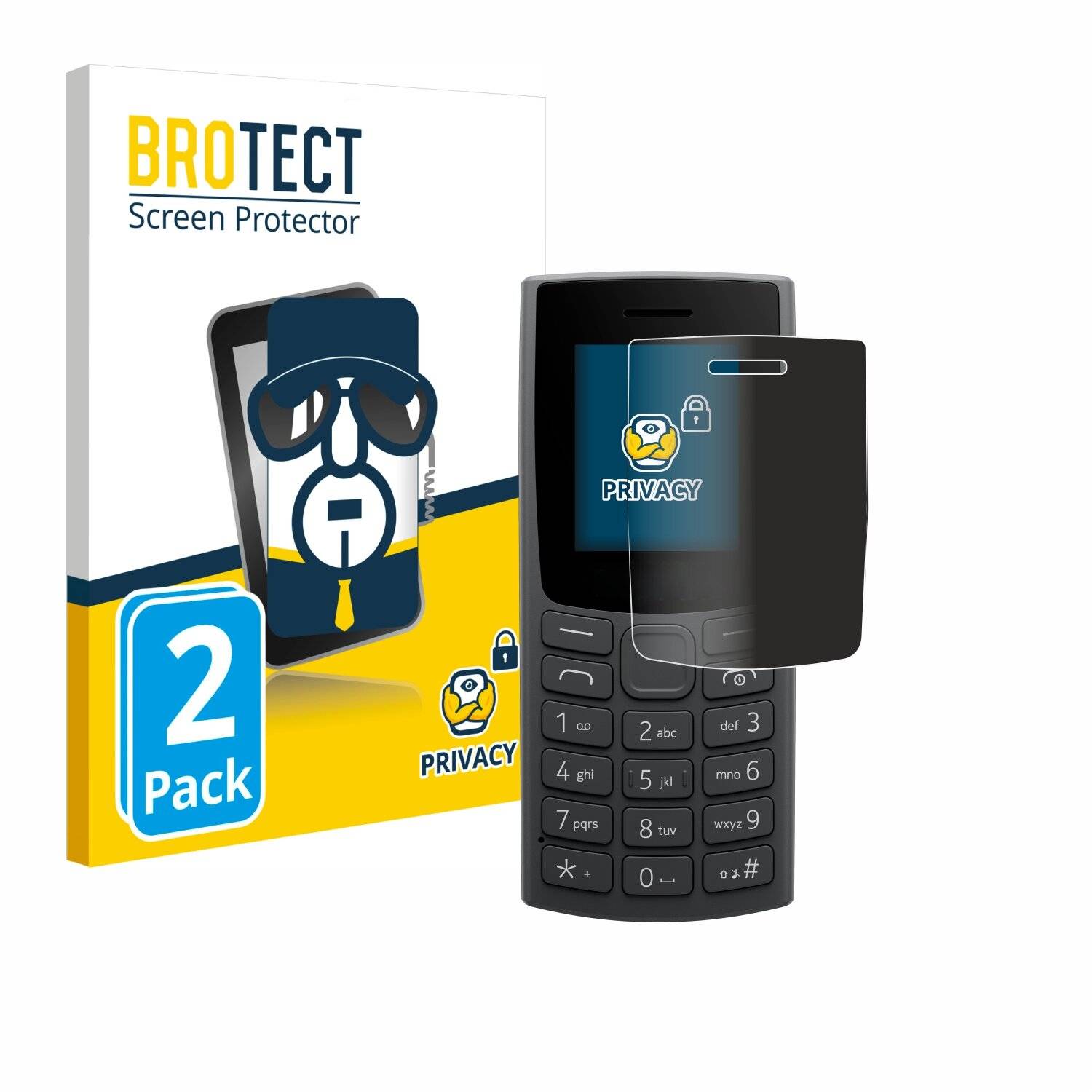 2x BROTECT Privacy Blickschutzfolie für Nokia 110
