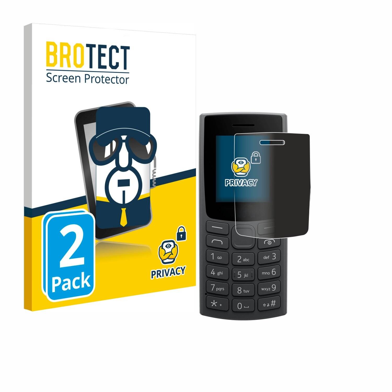 2x BROTECT Privacy Blickschutzfolie für Nokia 106