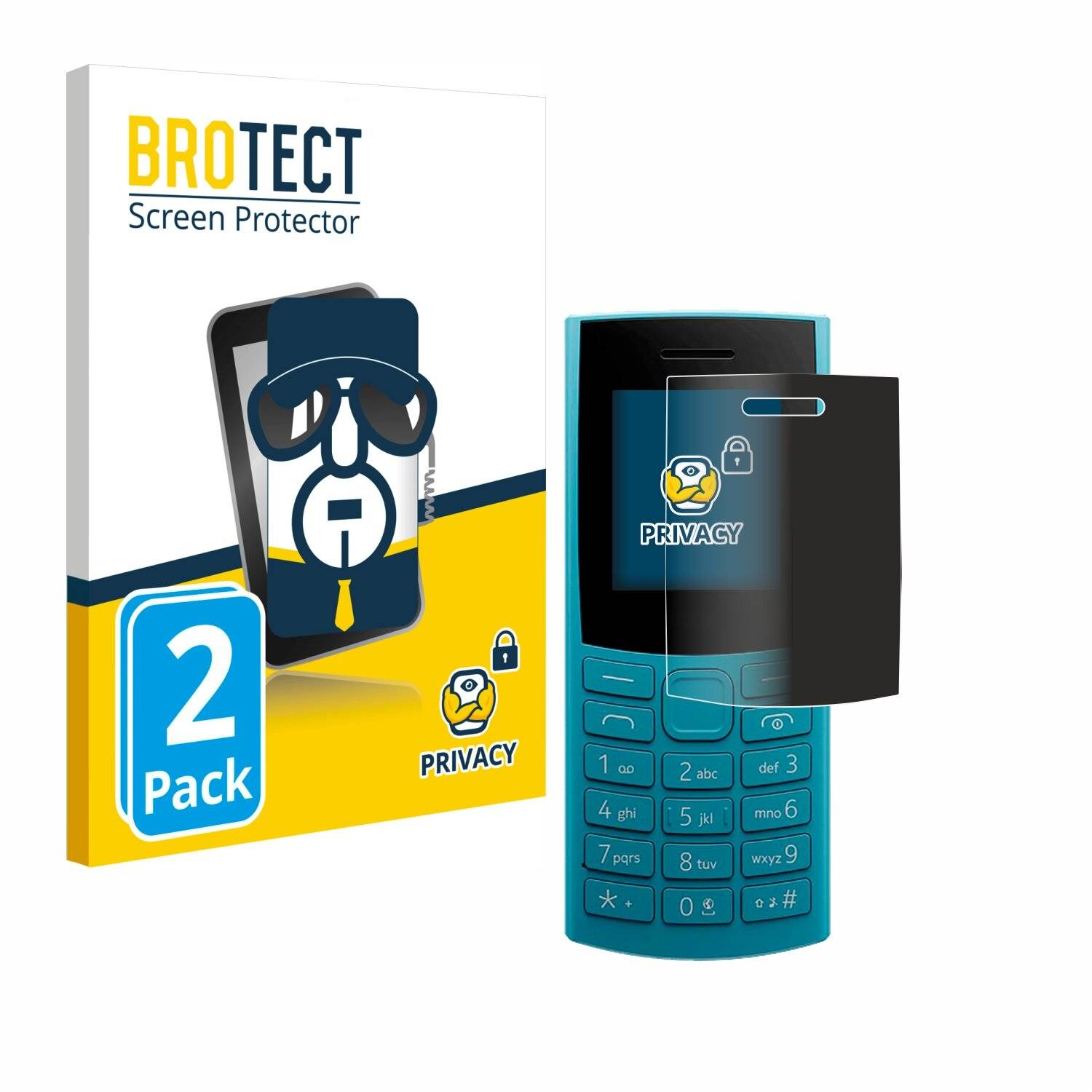 2x BROTECT Privacy Blickschutzfolie für Nokia 106 4G