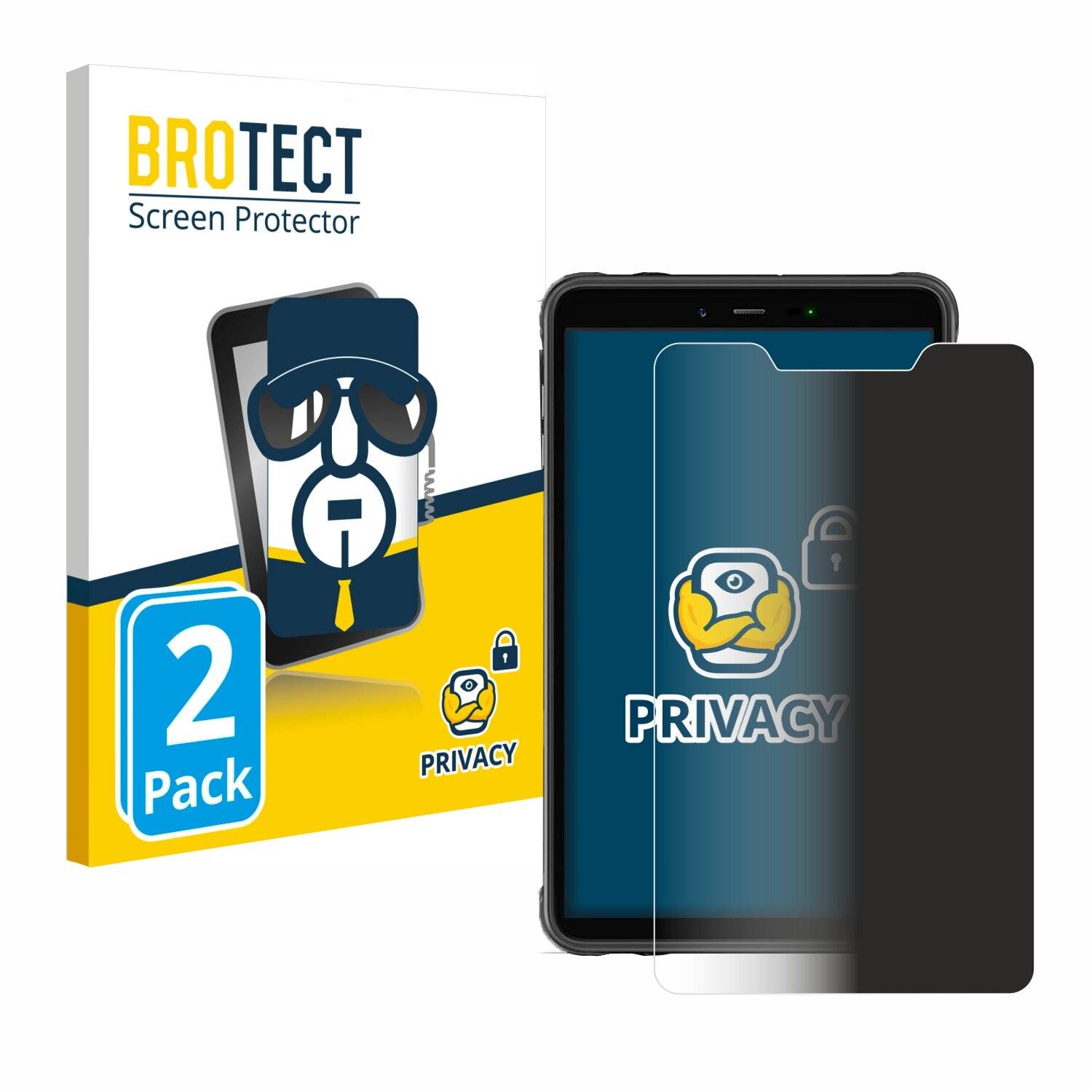 2x BROTECT Privacy Blickschutzfolie für Ulefone Armor Pad