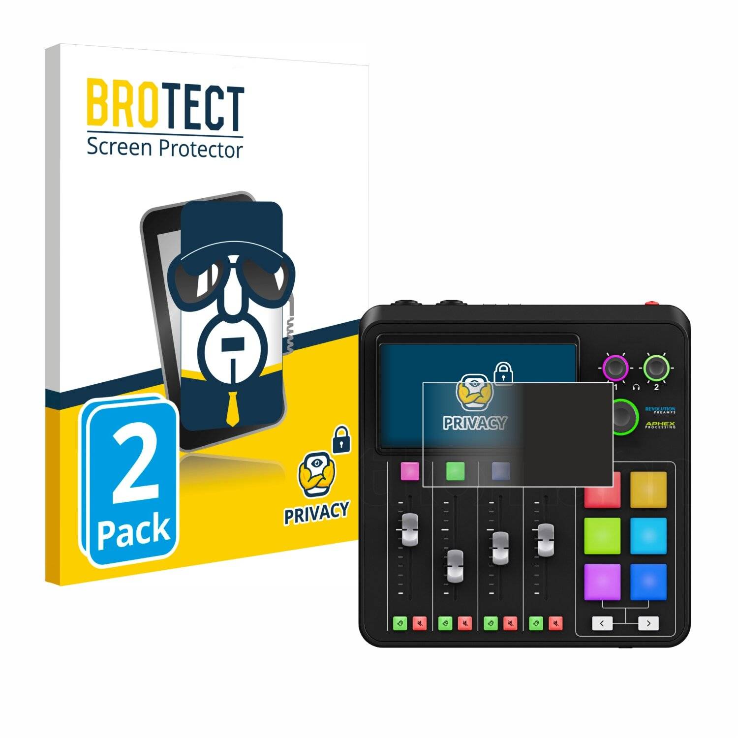 2x BROTECT Privacy Blickschutzfolie für Rode Rodecaster