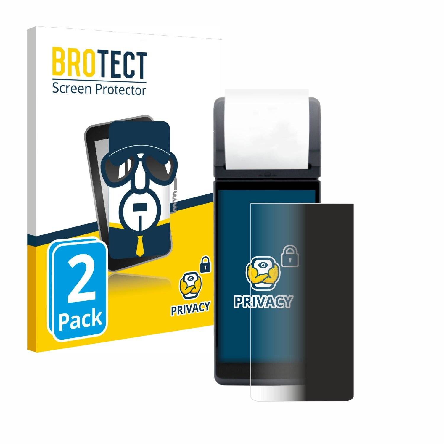 2x BROTECT Privacy Blickschutzfolie für myPOS