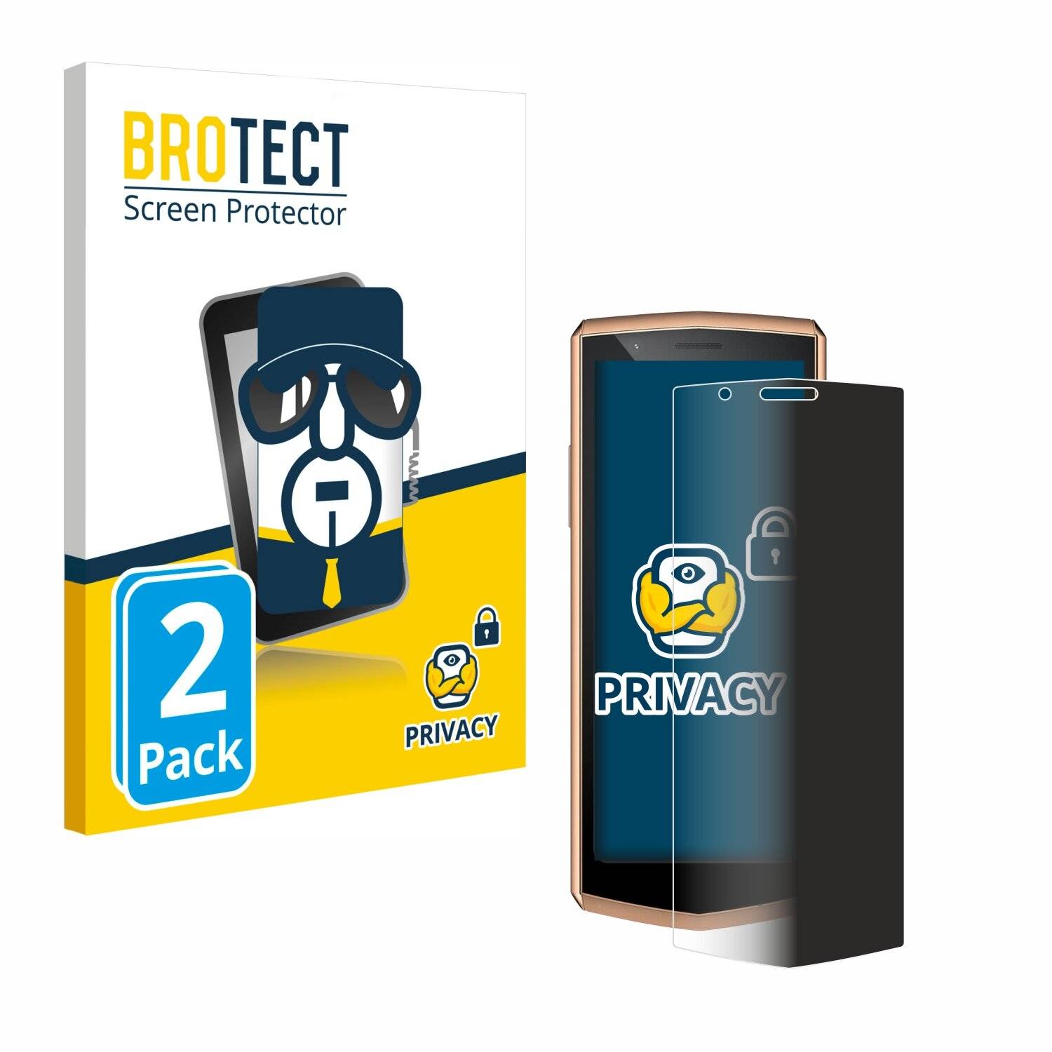 2x BROTECT Privacy Blickschutzfolie für Cubot Pocket