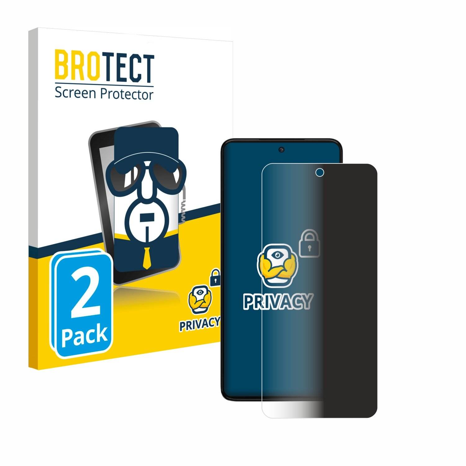 2x BROTECT Privacy Blickschutzfolie für Motorola Moto