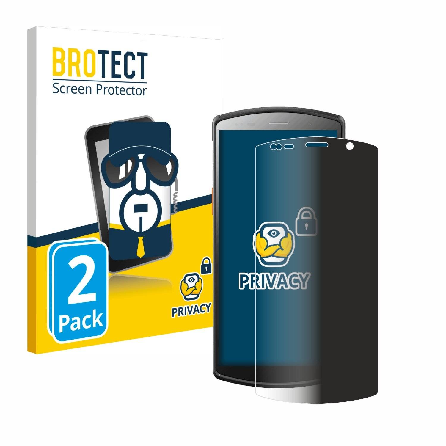 2x BROTECT Privacy Blickschutzfolie für Urovo DT50
