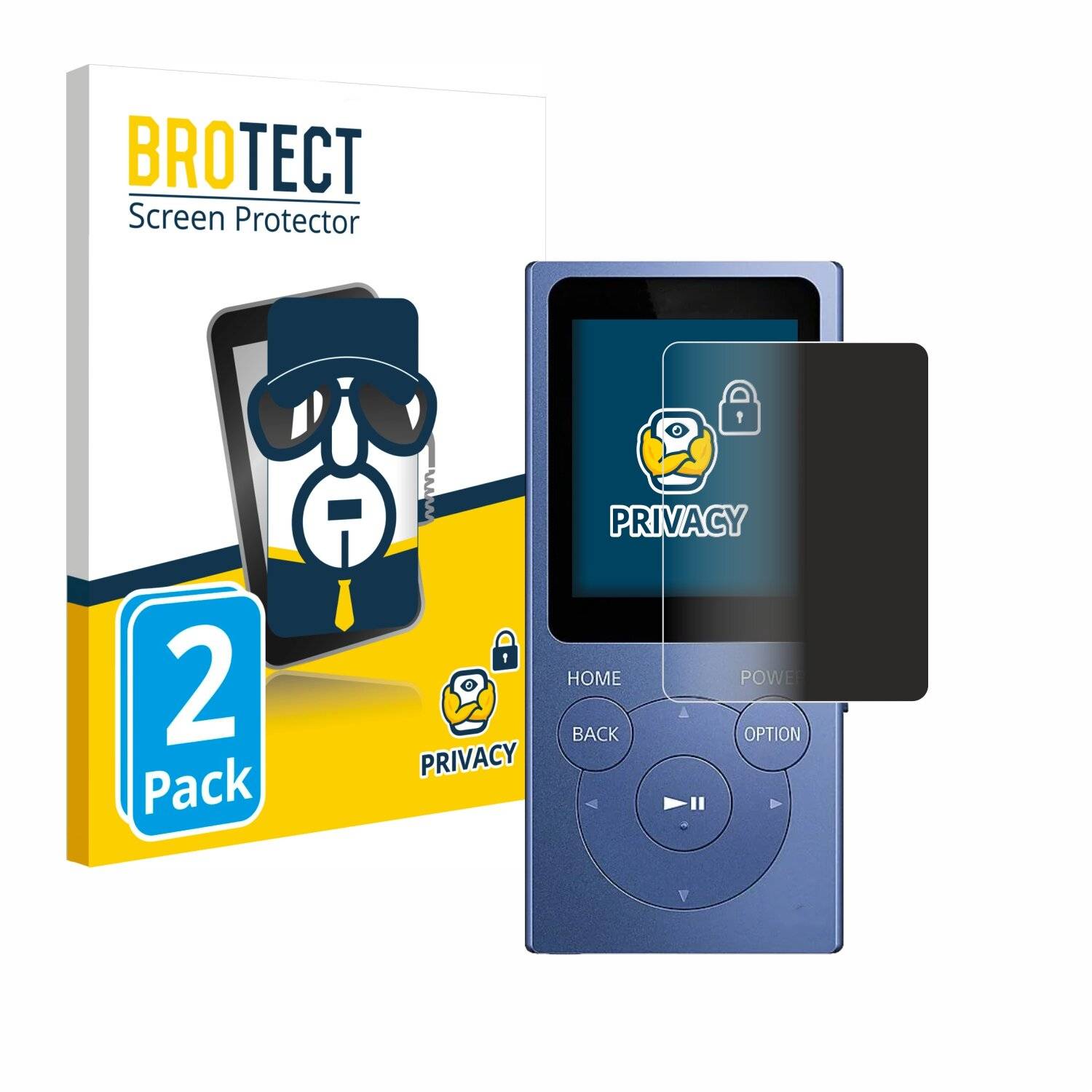 2x BROTECT Privacy Blickschutzfolie für Sony Walkman