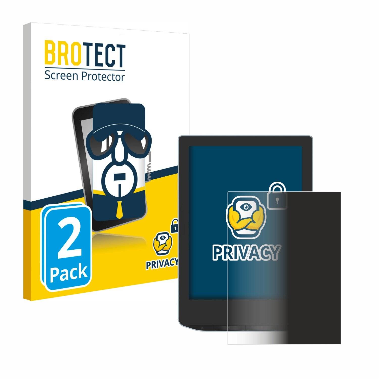 2x BROTECT Privacy Blickschutzfolie für PocketBook