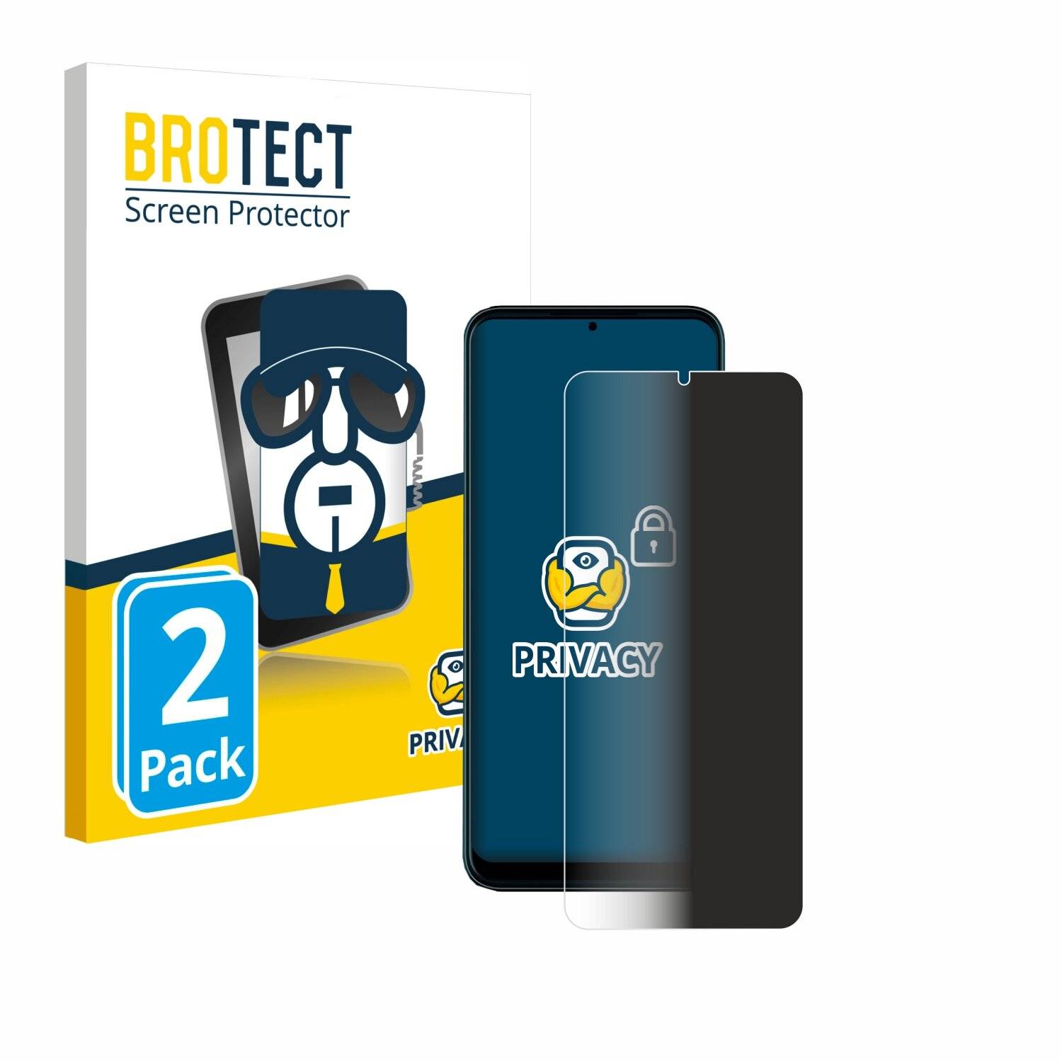 2x BROTECT Privacy Blickschutzfolie für Telekom T Phone