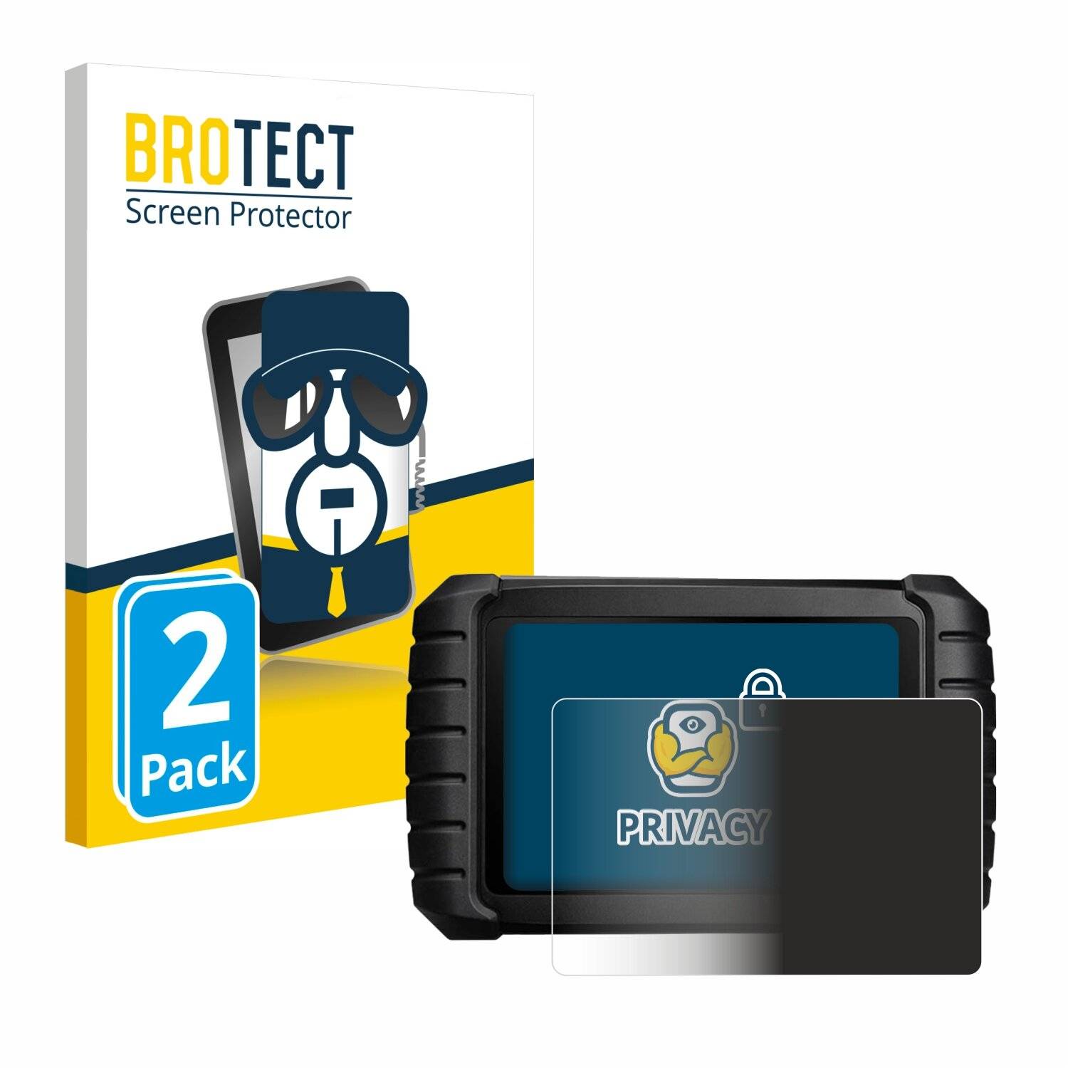 2x BROTECT Privacy Blickschutzfolie für iCarsoft CR