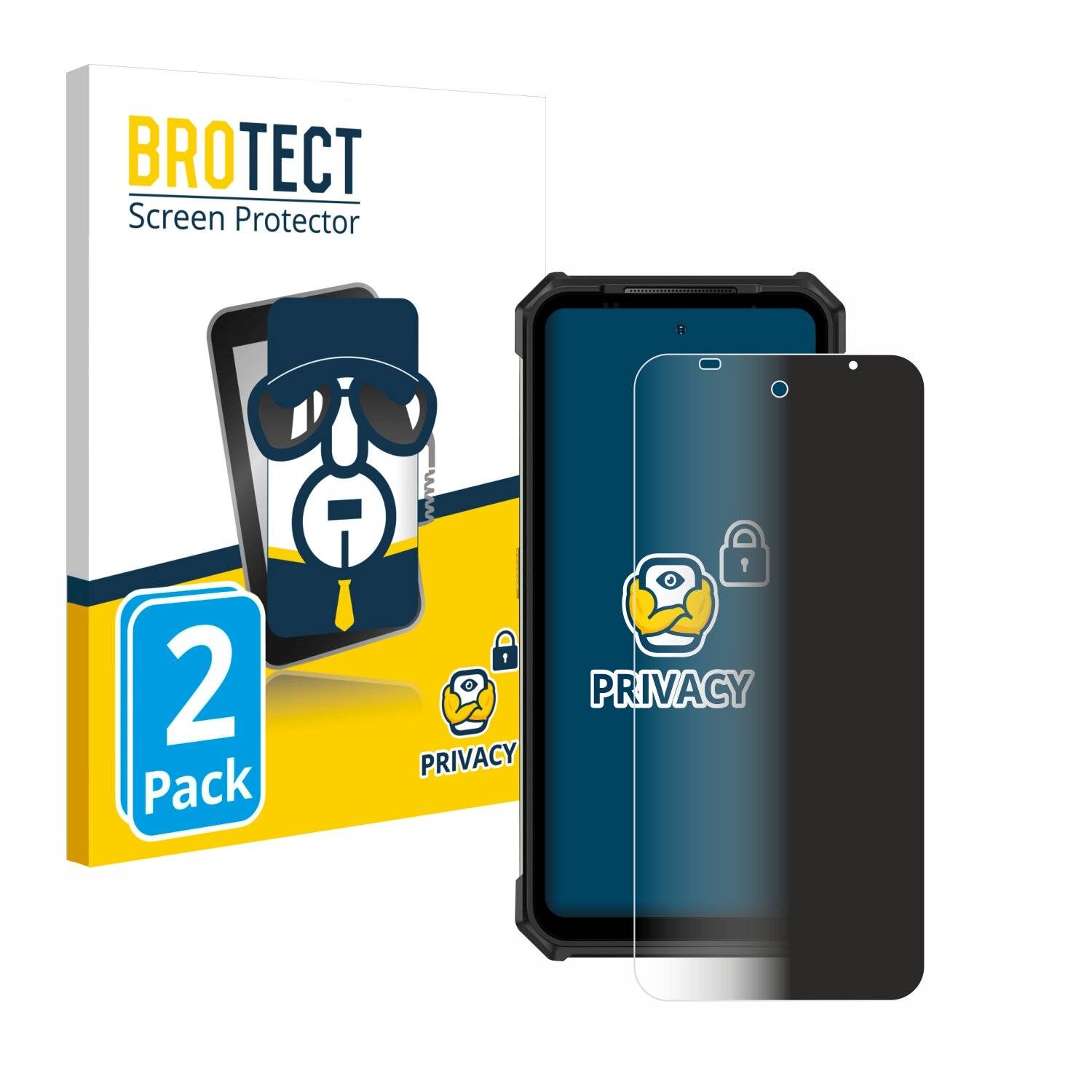 2x BROTECT Privacy Blickschutzfolie für Ulefone Armor