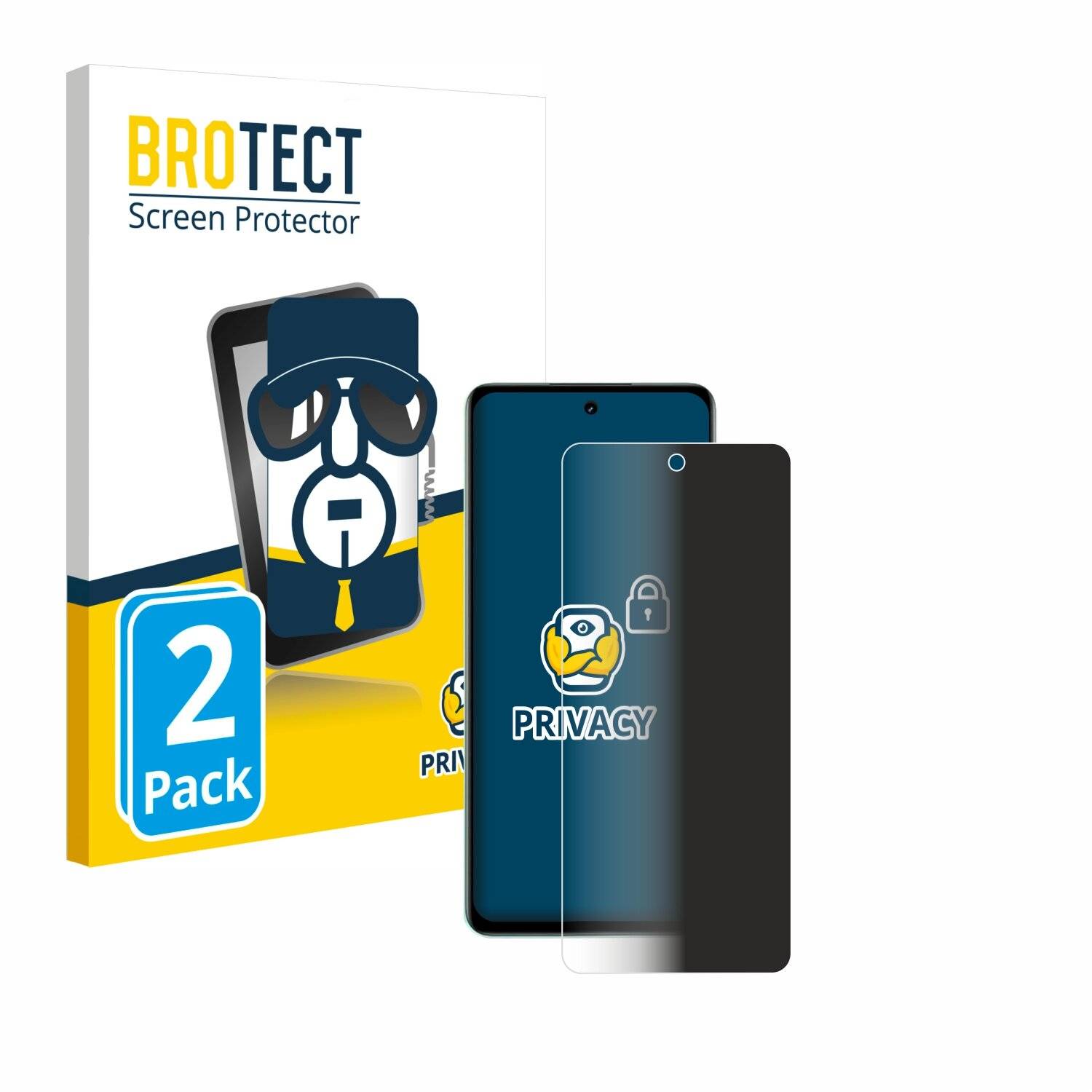 2x BROTECT Privacy Blickschutzfolie für realme