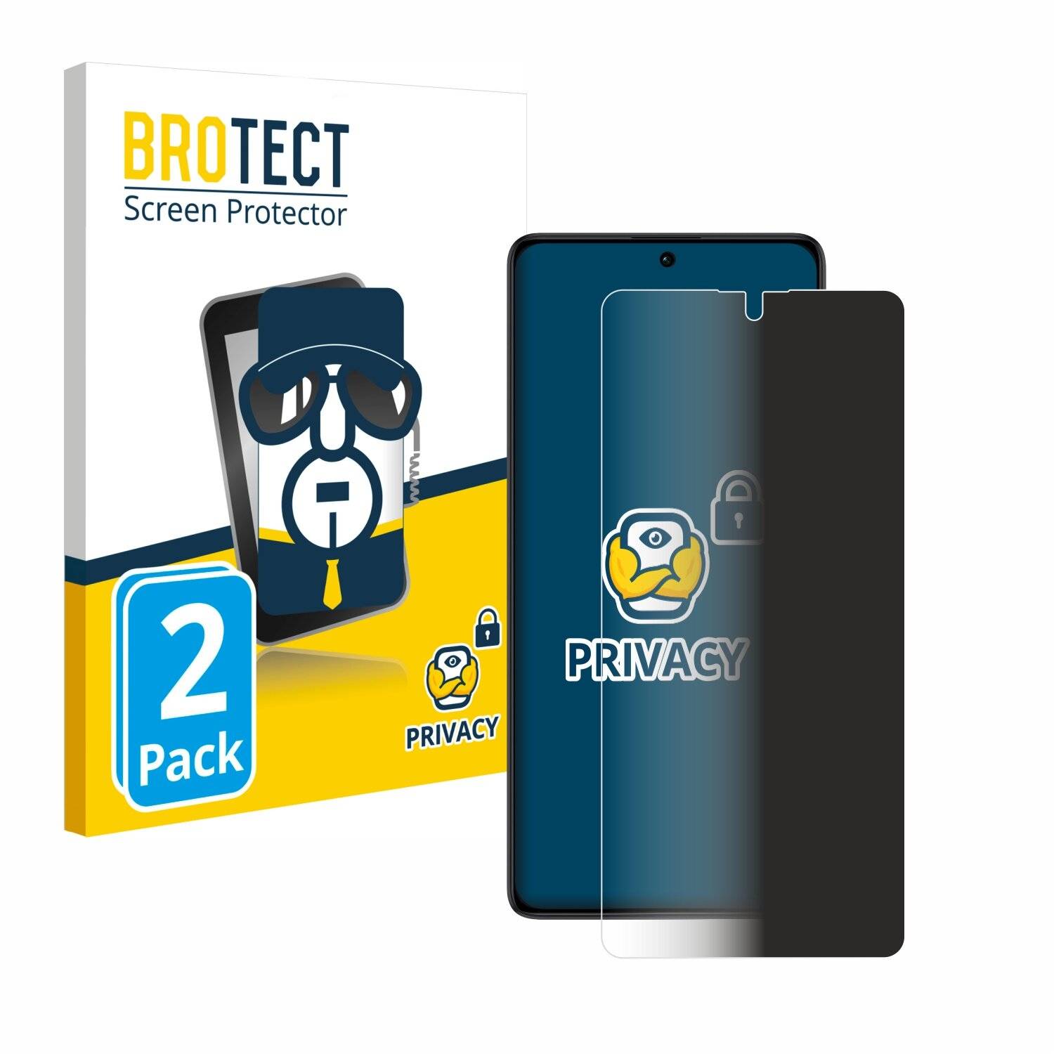 2x BROTECT Privacy Blickschutzfolie für Xiaomi Redmi Note 13