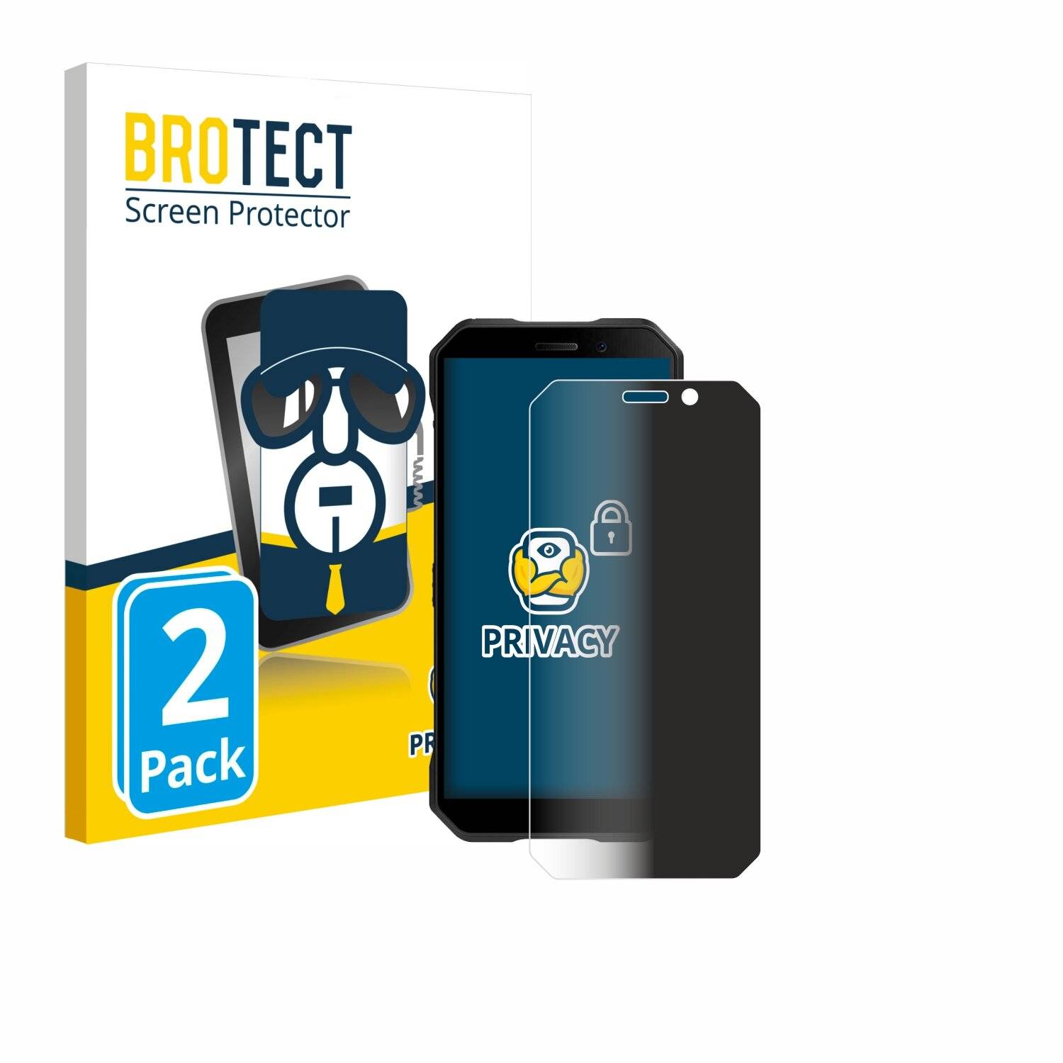 2x BROTECT Privacy Blickschutzfolie für Doogee S61