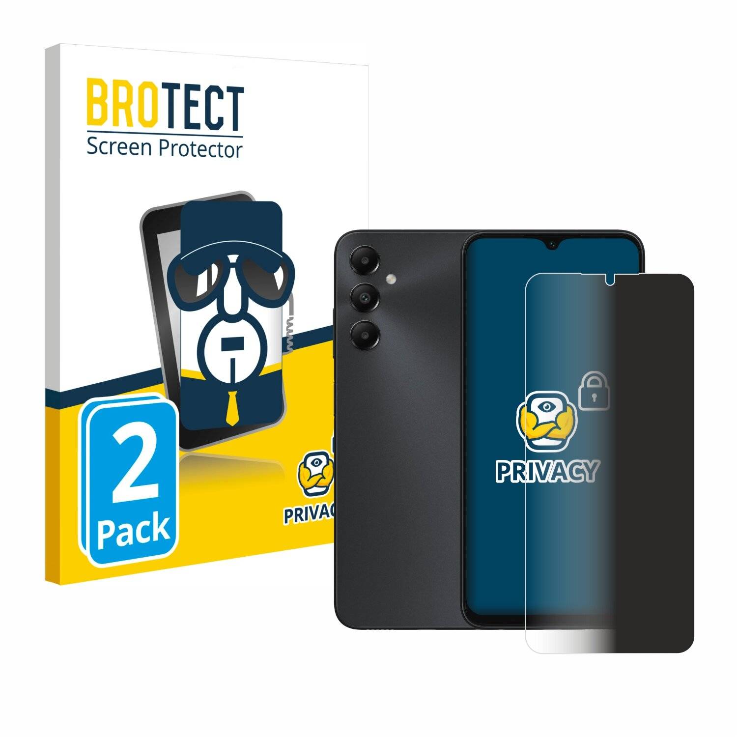 2x BROTECT Privacy Blickschutzfolie für Samsung Galaxy