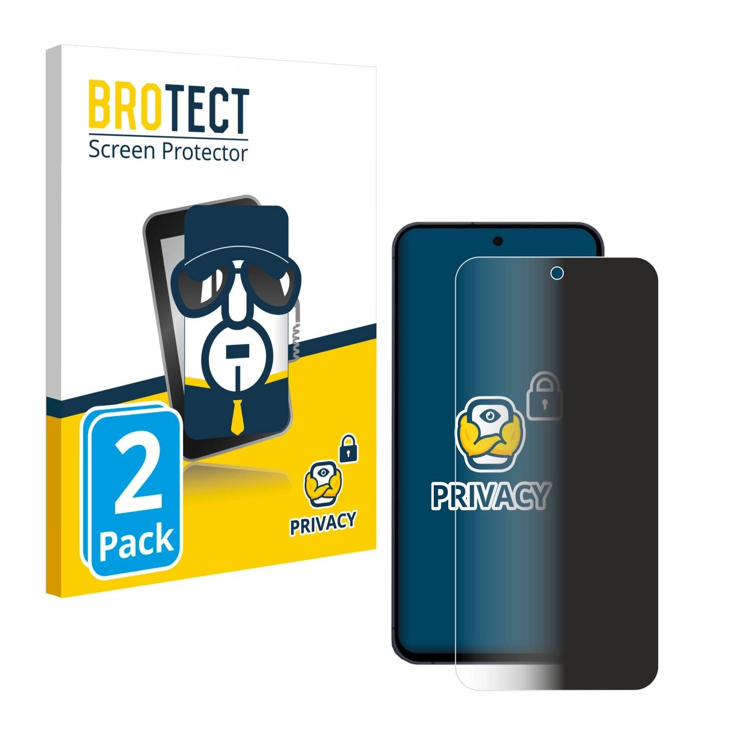 2x BROTECT Privacy Blickschutzfolie für Samsung Galaxy A55